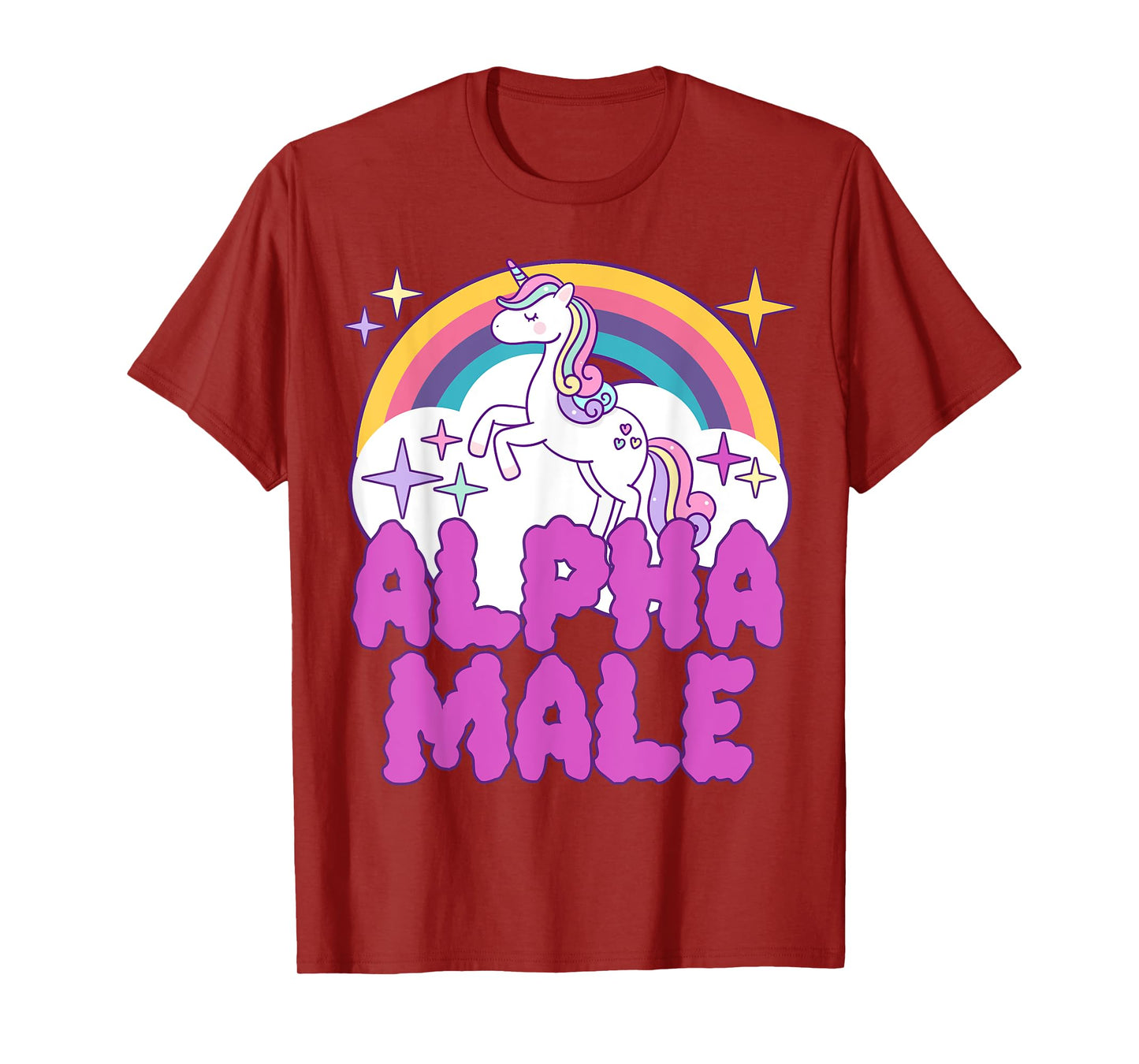 Ironic Alpha Male Unicorn Rainbow Funny Meme T-Shirt