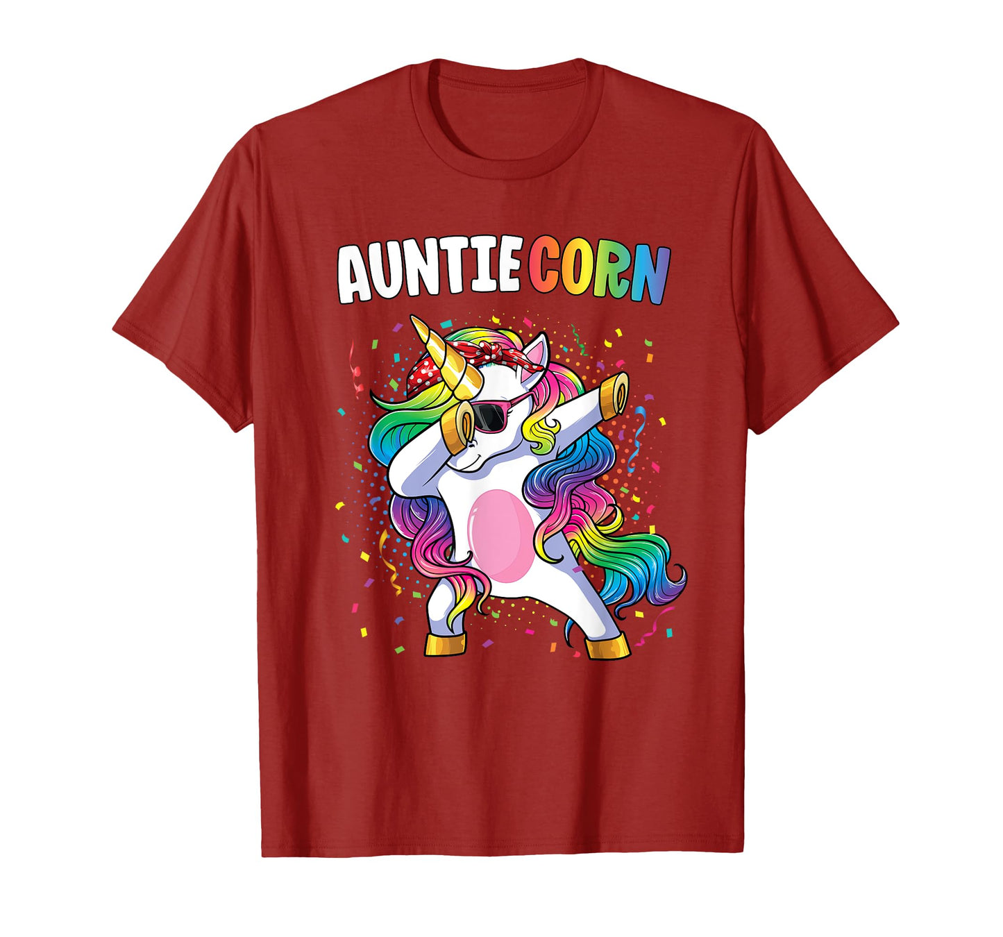 Auntiecorn Women Shirt Unicorn Birthday Dabbing Unicorn Aunt T-Shirt