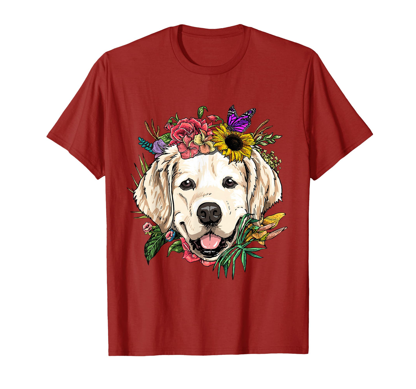 Golden Retriever Tee Shirt Dog Face Golden Retriever Lover T-Shirt