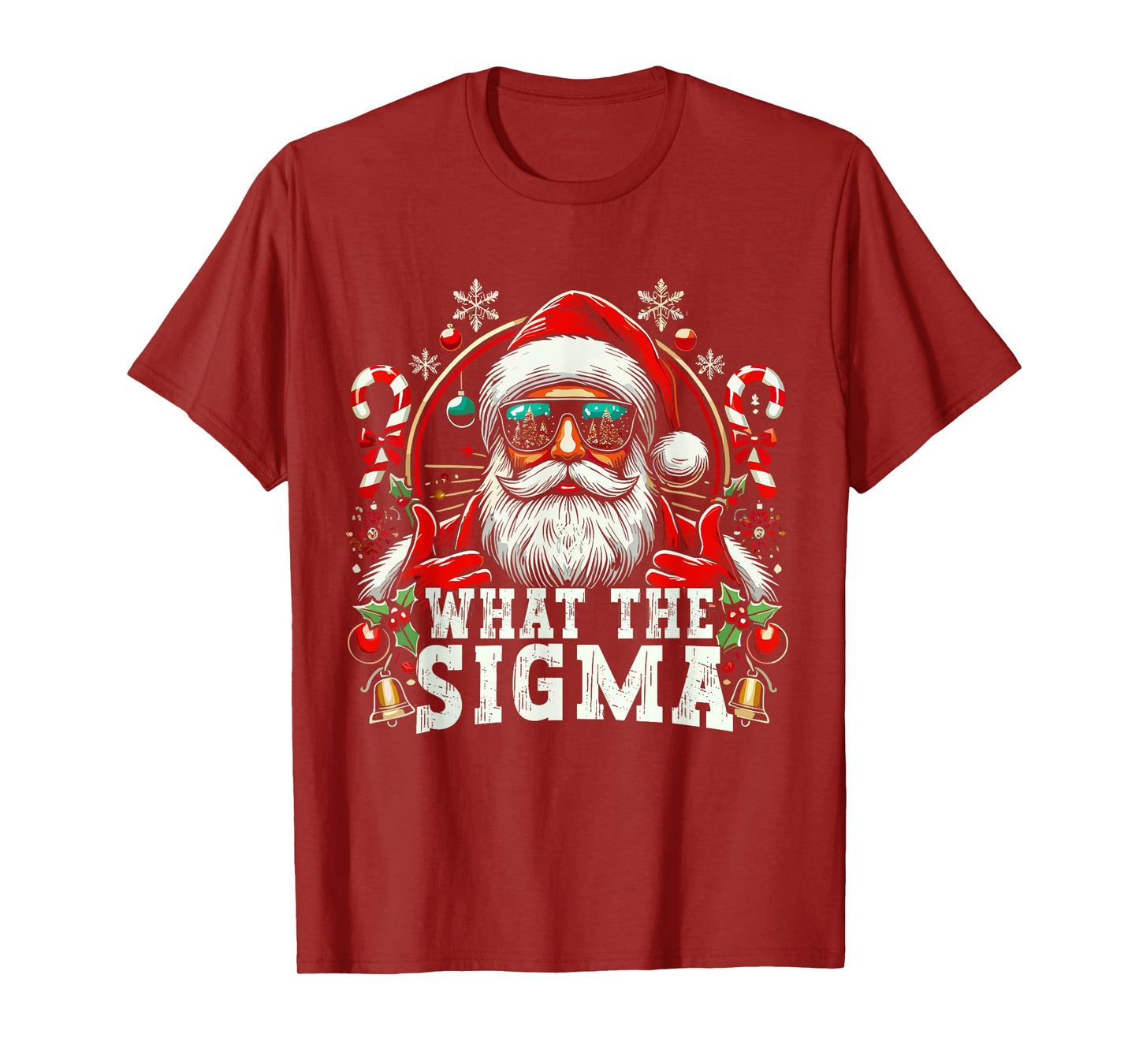 What The Sigma Santa Funny Christmas Meme Xmas Rizz T-Shirt