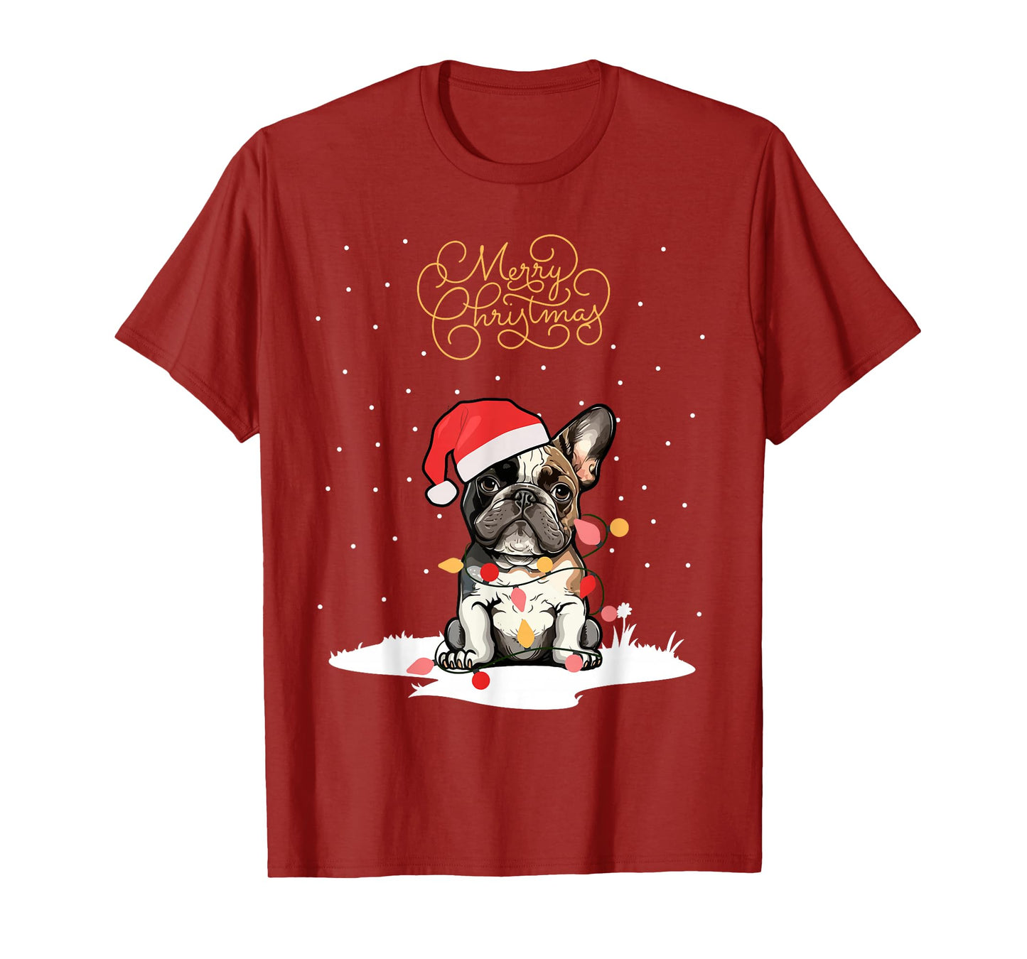 Santa Xmas Frenchie Merry Christmas French Bulldog Puppy T-Shirt