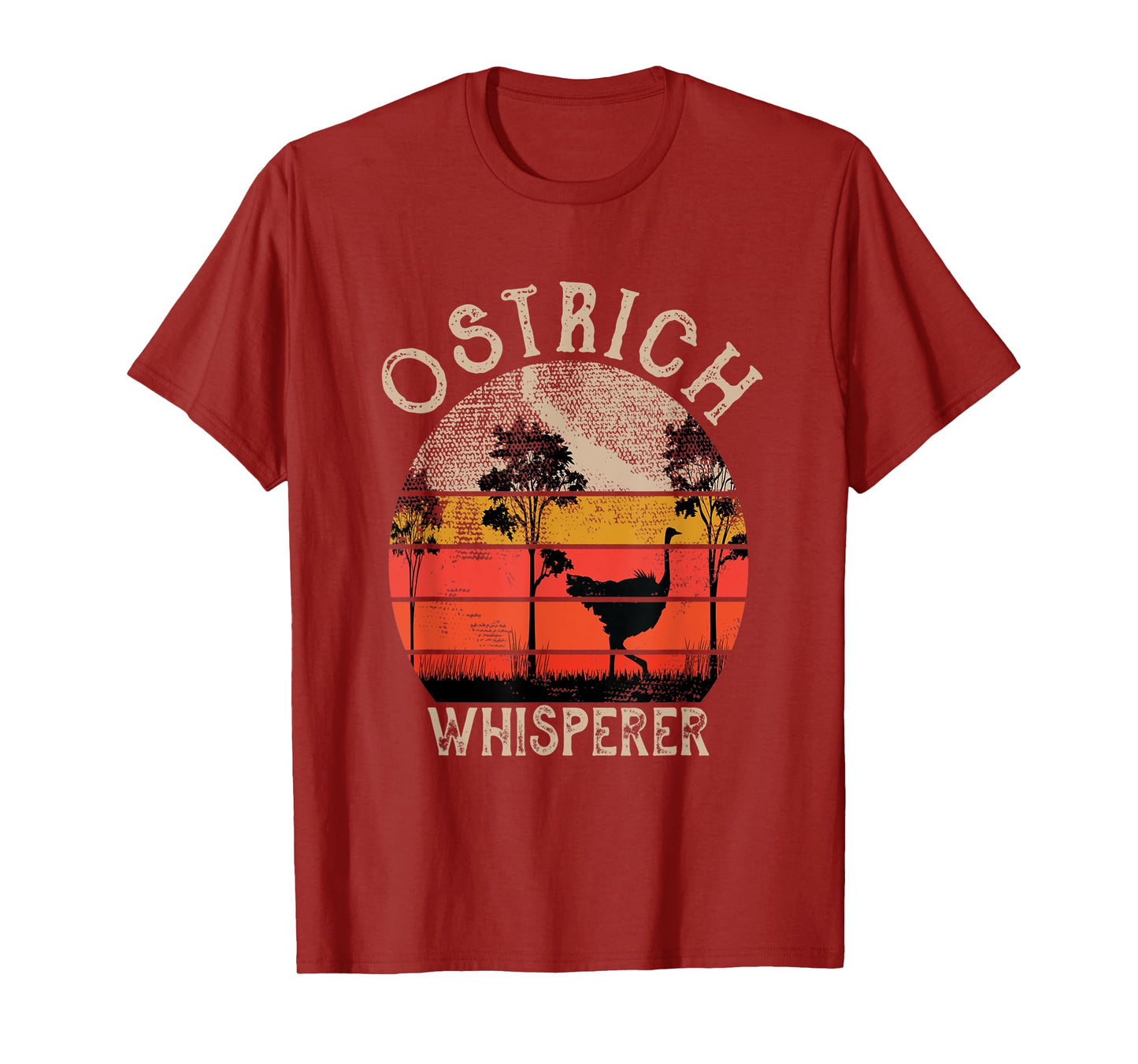 Retro Ostrich Whisperer Funny Ostrich Bird Animal Lover T-Shirt