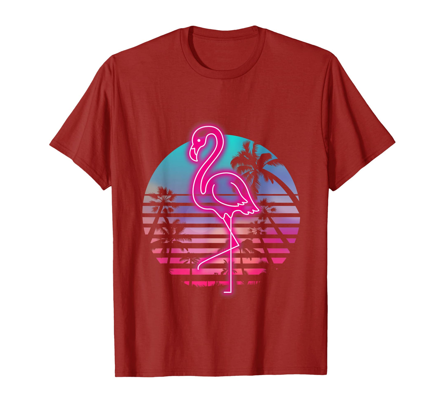 Zoo Animal Tropic Summer Sunrise Gift Flamingo T-Shirt