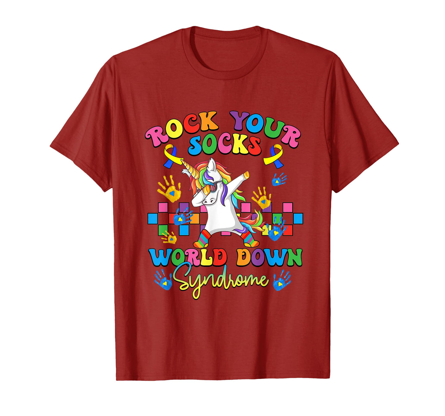 Unicorn Rock Your Socks World Down Syndrome Awareness T-Shirt