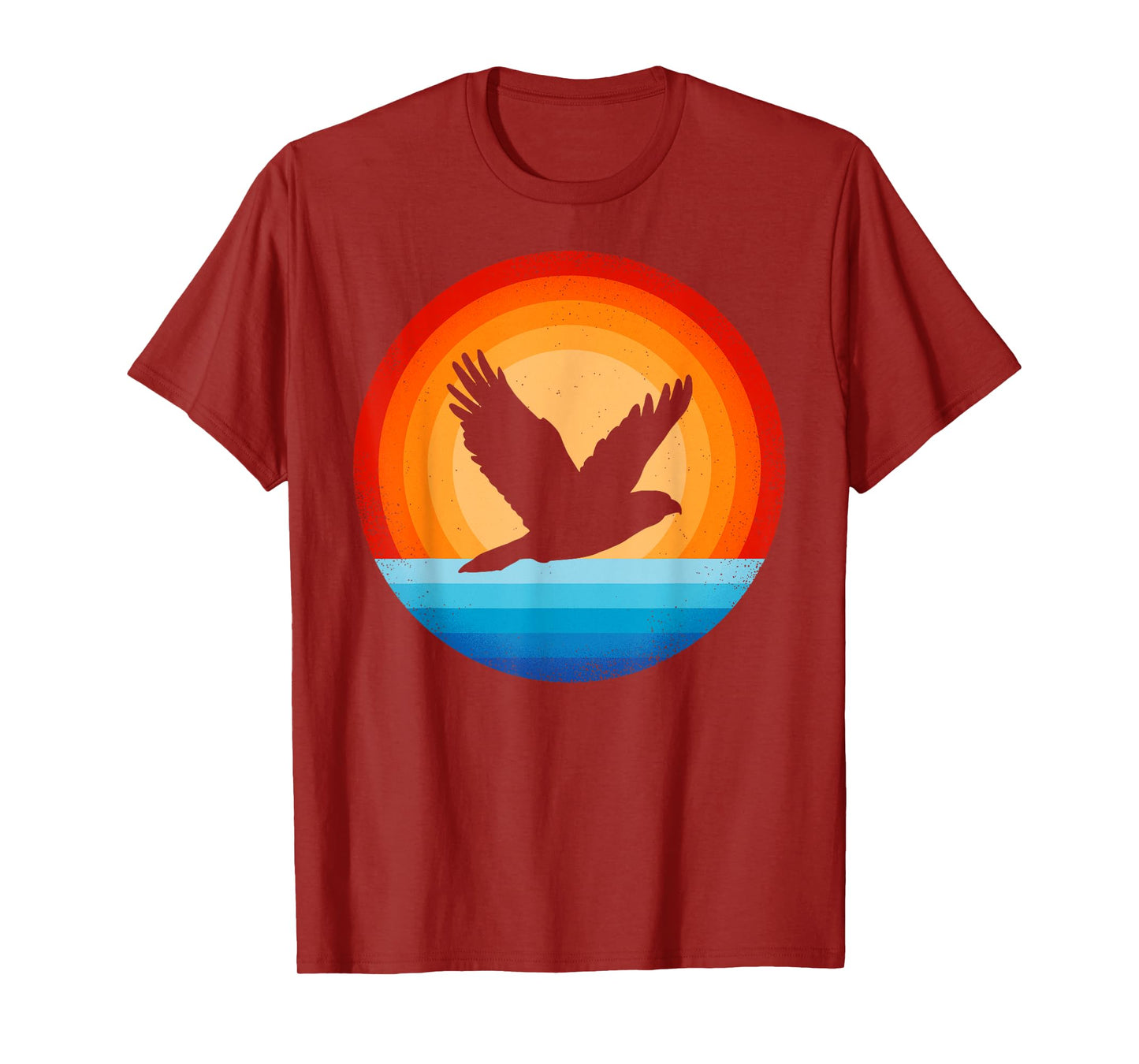 Hawk Retro Vintage 60s 70s Sunset Bird Lovers Men Women T-Shirt