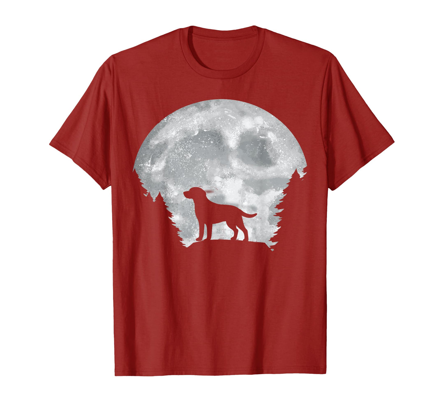 Labrador Retriever Dog at Moon Nature Lovers Halloween T-Shirt