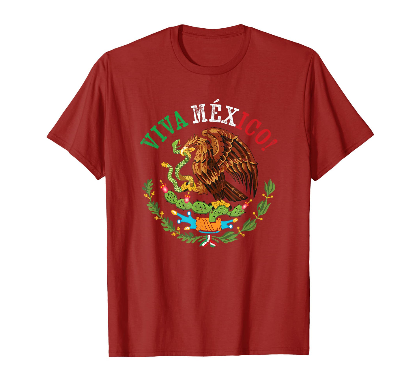 Mexican Flag Proud Mexican Coat of Arms Viva Mexico T-Shirt