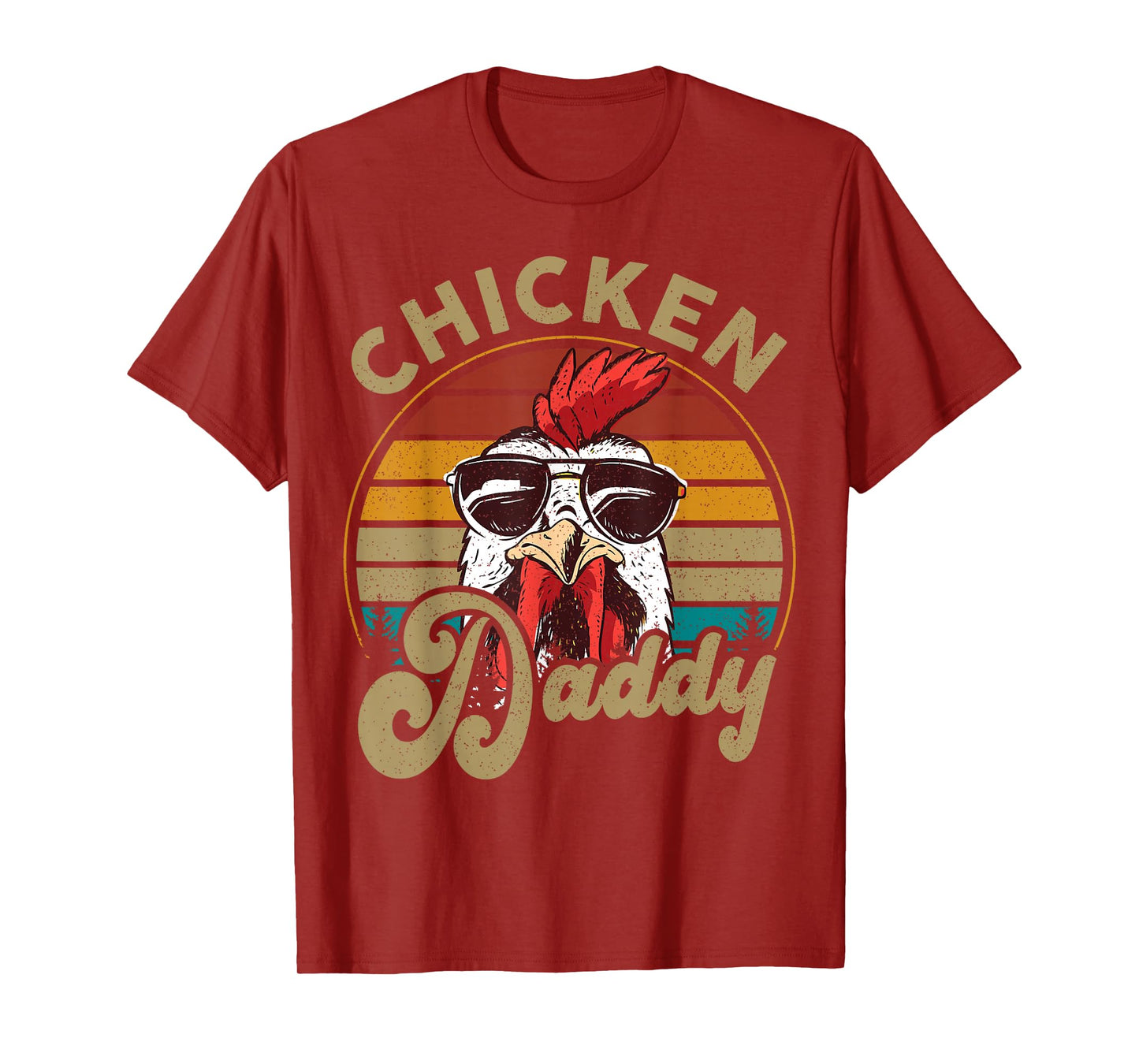 Chicken-Shirt Rooster Daddy Vintage Farmer Funny Dad Father T-Shirt