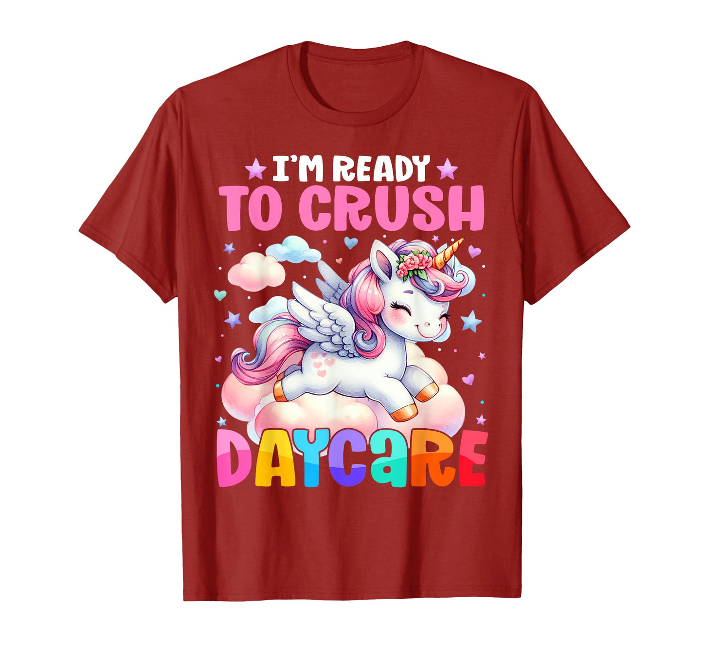Kids Ready To Crush Daycare Unicorn Lover Back to School T-Shirt