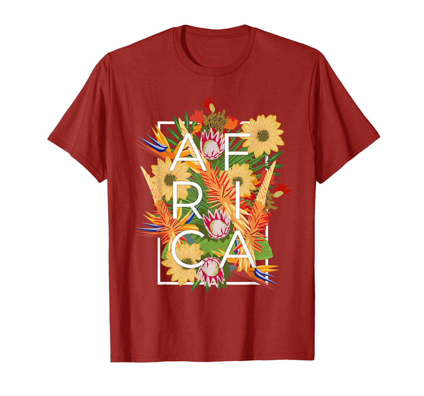 Flowers of Africa Word Art - African Pride T-Shirt
