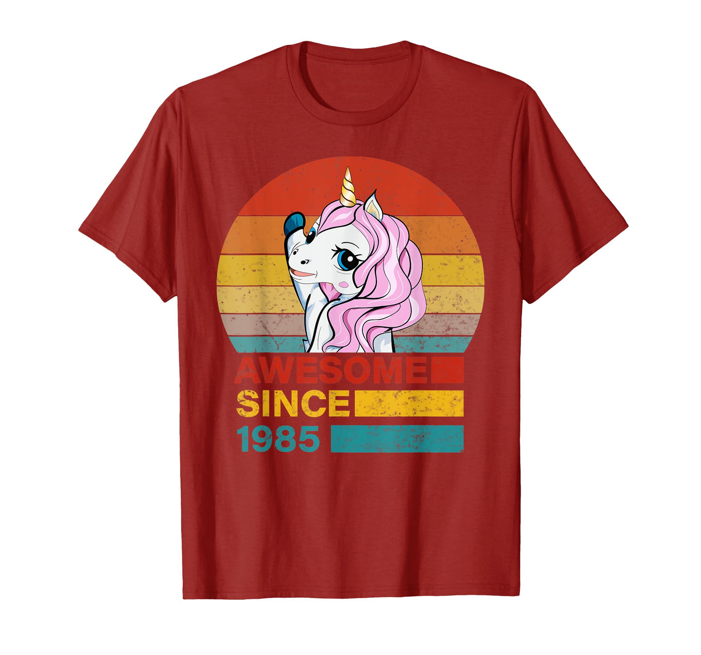 Unicorn Birthday Awesome Since 1985 36 year old birthday Gif T-Shirt