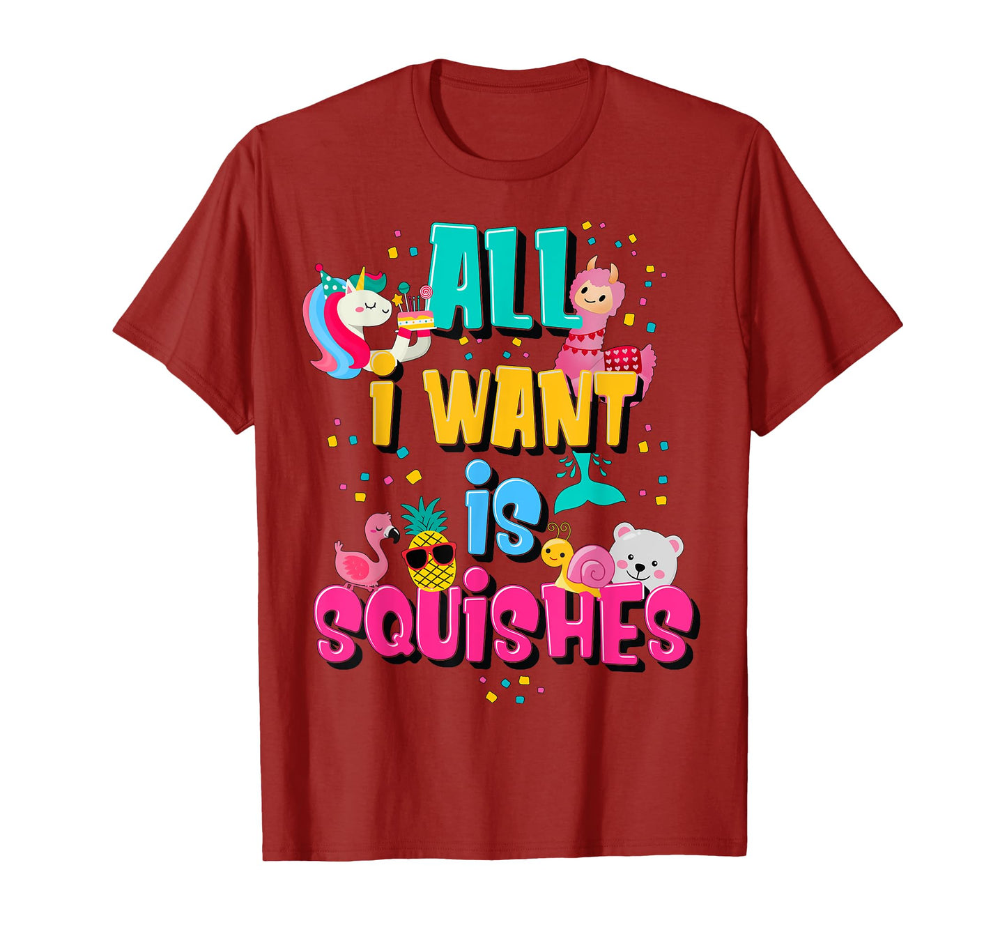 Girls Who Love A Squishy Colorful All I Want is Squishies T-Shirt