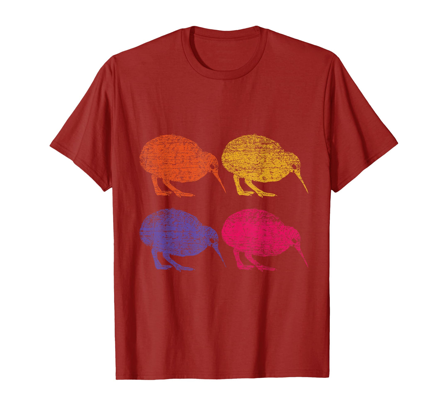Cute Bird Retro Kiwi NZ New Zealand T-Shirt