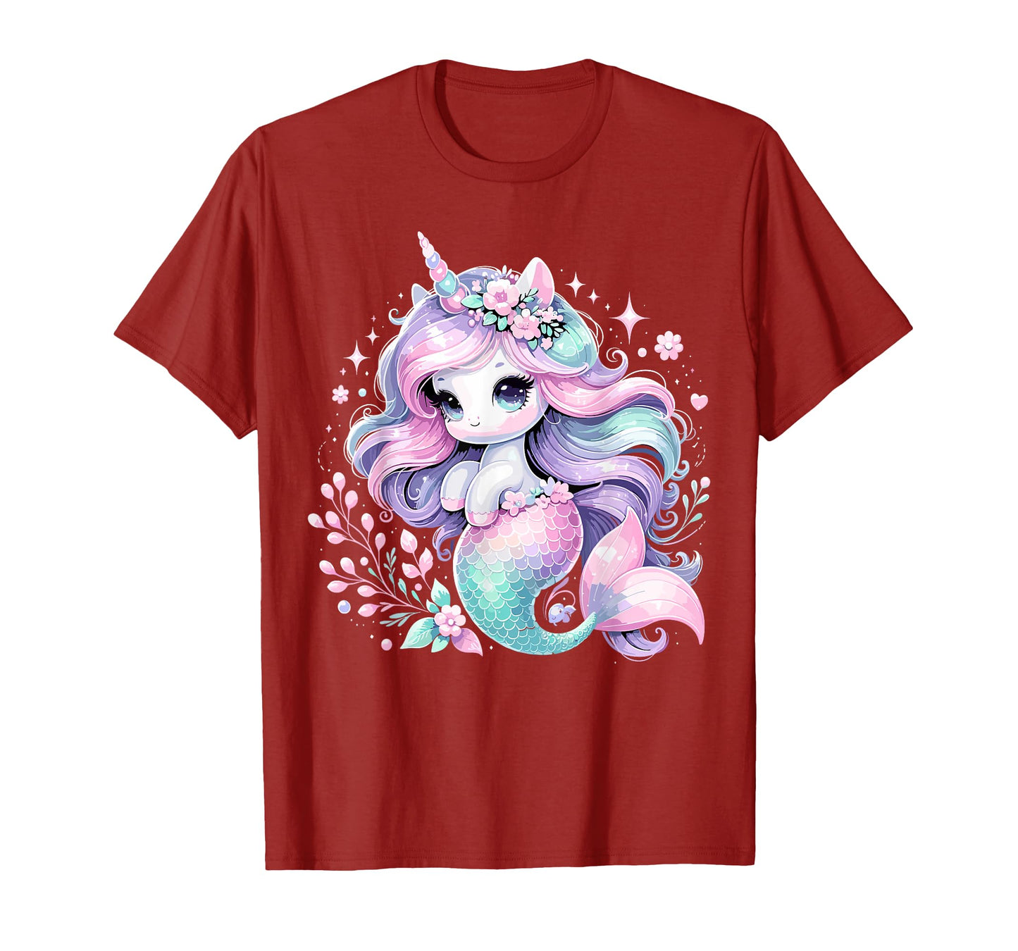 Unicorn Mermaid Girls Birthday Party Mermicorn T-Shirt