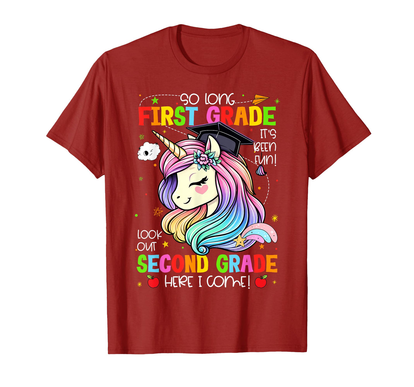 So Long 1st Grade It's Been Fun Look Out 2nd Grade Unicorn T-Shirt