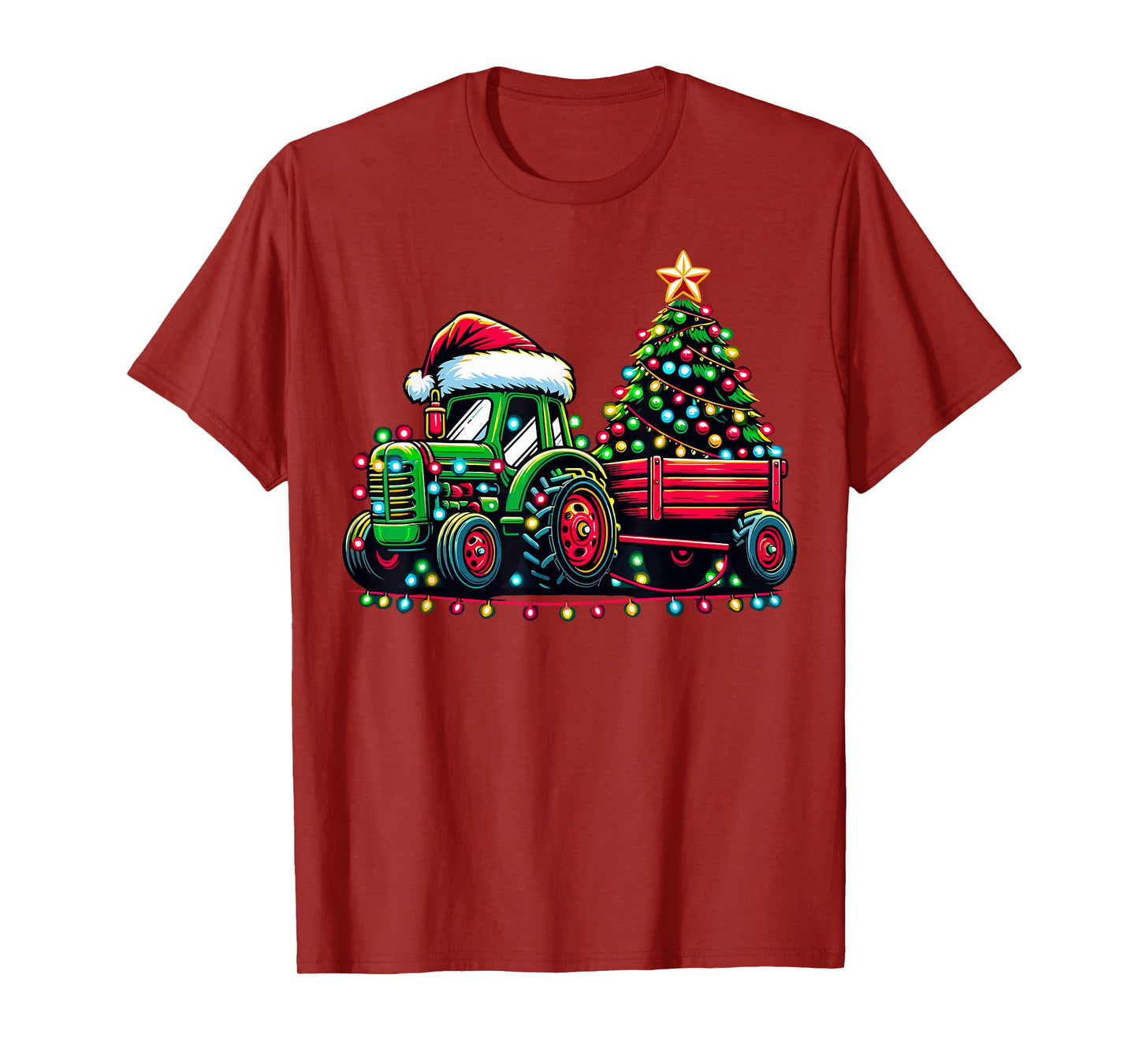 Christmas Tractor Boys Santa Xmas Farm Truck T-Shirt