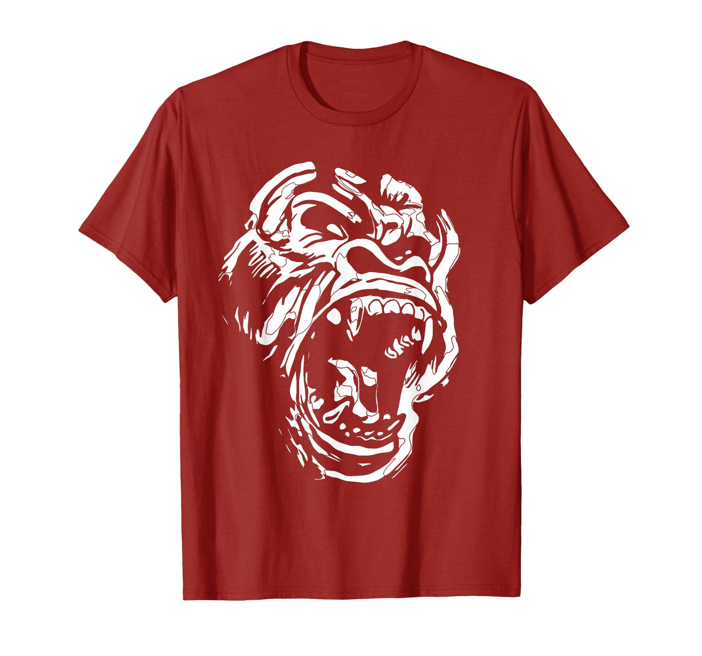 Angry Gorilla Shirt Silverback White Fierce Great Ape Gift T-Shirt