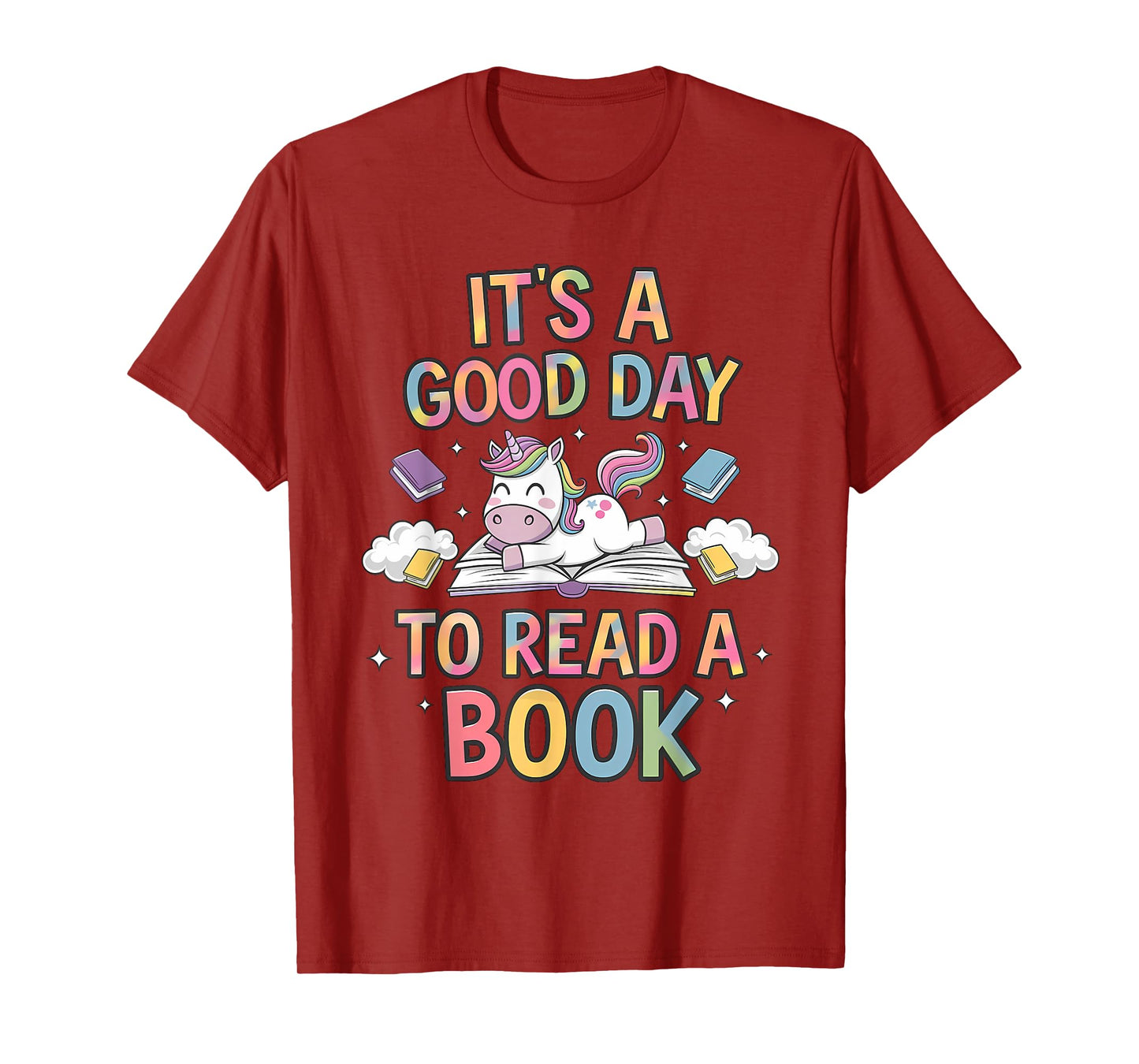 Unicorn It's A Good Day To Read A Book Books Lovers Kids T-Shirt