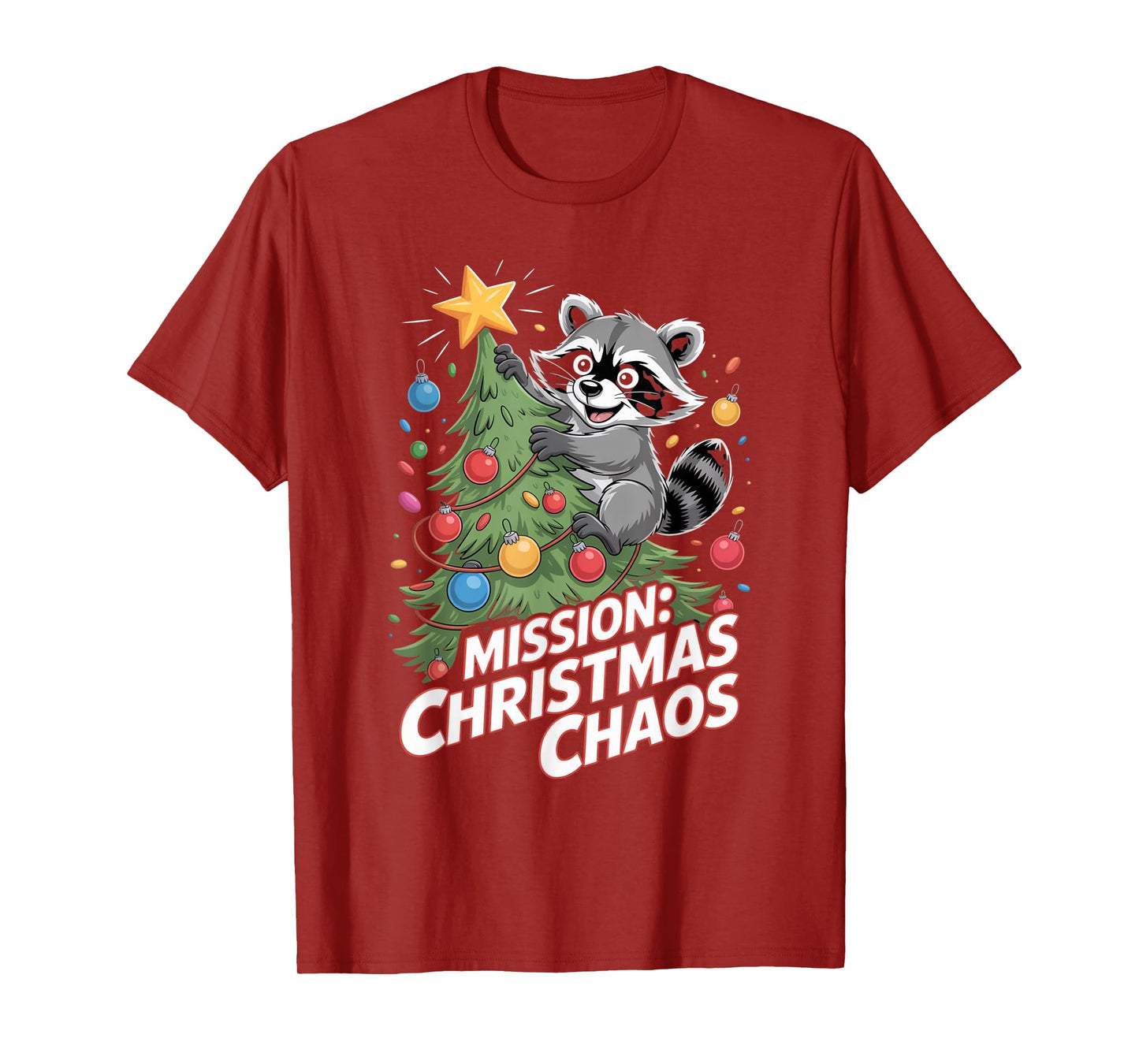 Funny Raccoon Christmas Trash Panda Xmas T-Shirt