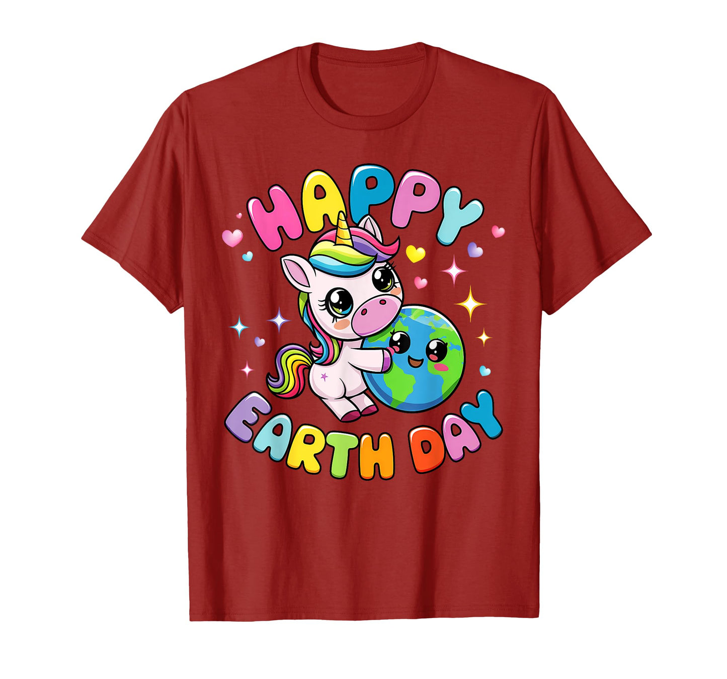 Happy Earth Day Unicorn Earth Day 2025 Kids Toddler Girl T-Shirt