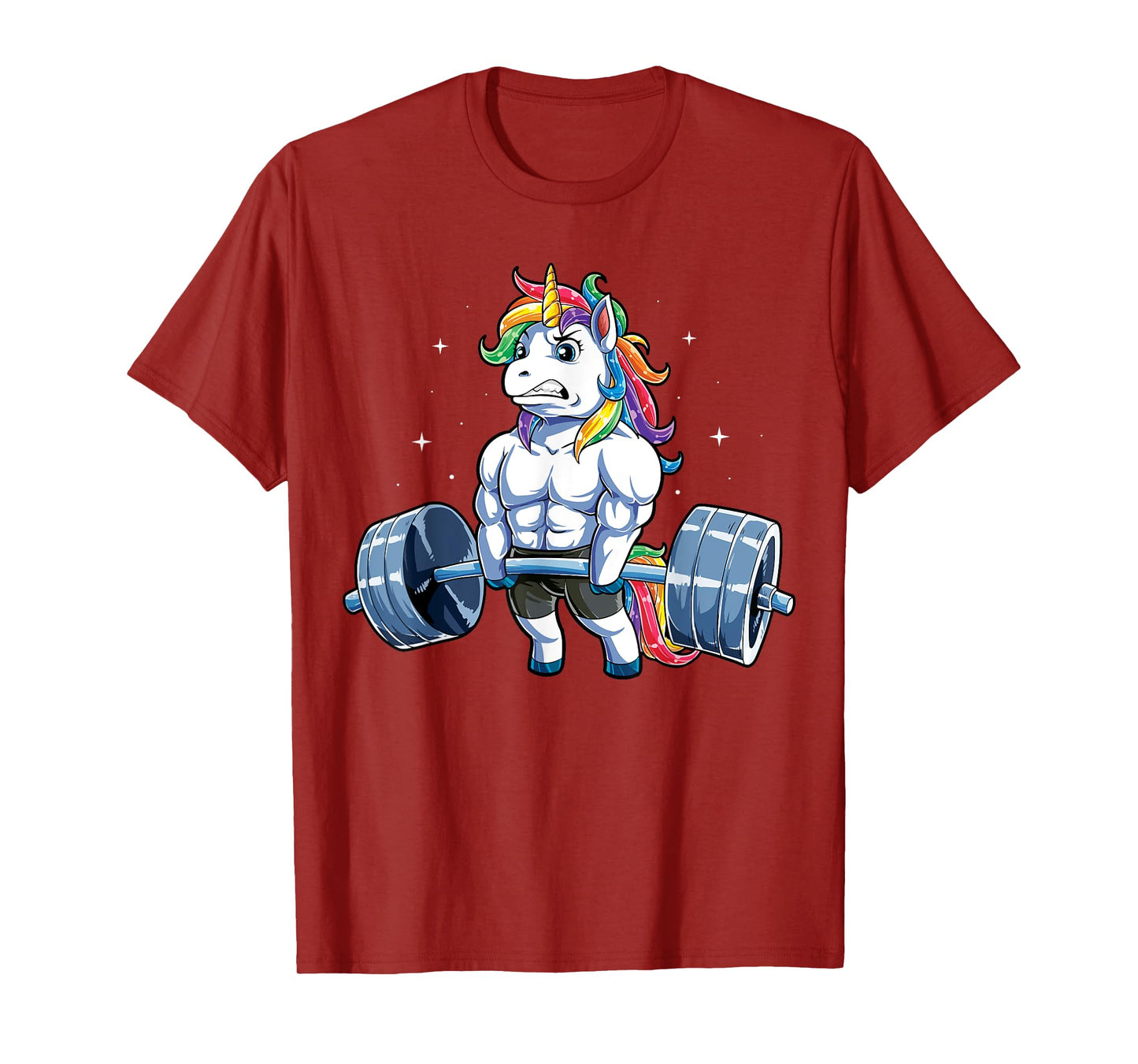 Unicorn Weightlifting Deadlift Fitness Gym Men Women Barbell T-Shirt