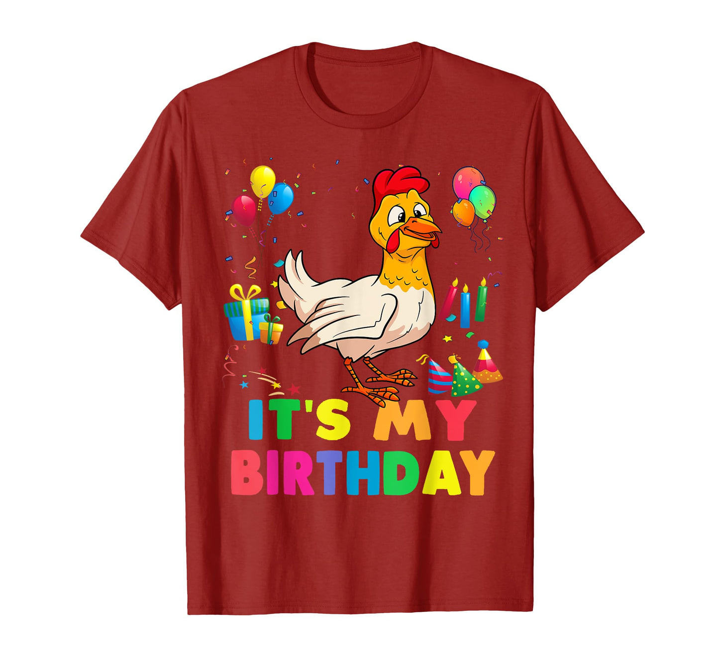 It's my birthday, a chicken stamping party for girls T-Shirt