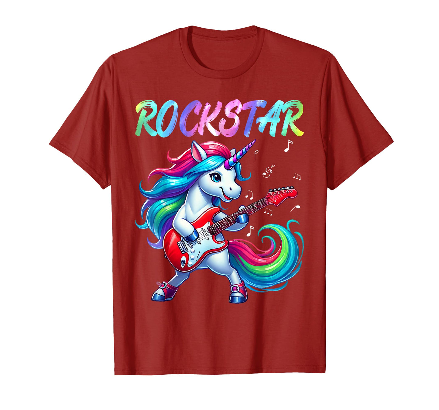 Unicorn Rock Star Guitar Rockin' Music Singer T-Shirt