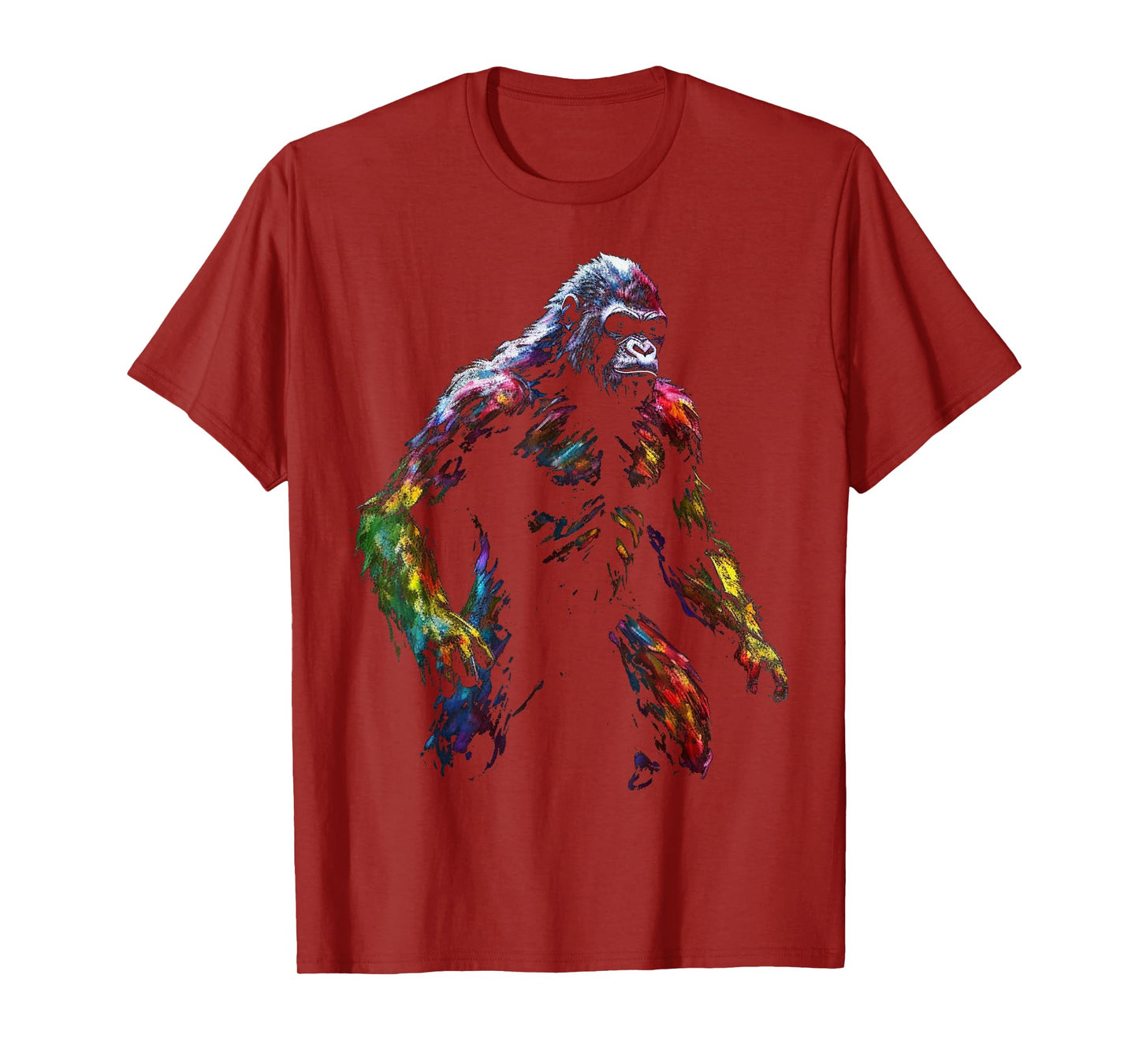 Gorilla Colourful Artwork - Animal Art Monkey Zoo Gorilla T-Shirt