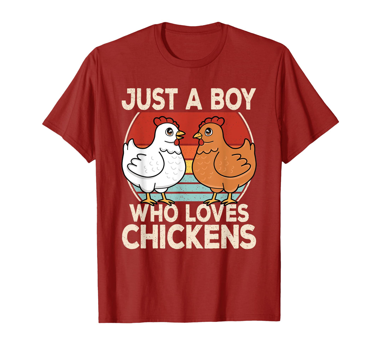 Just A Boy Who Loves Chickens Retro Chicken Boys Kids T-Shirt