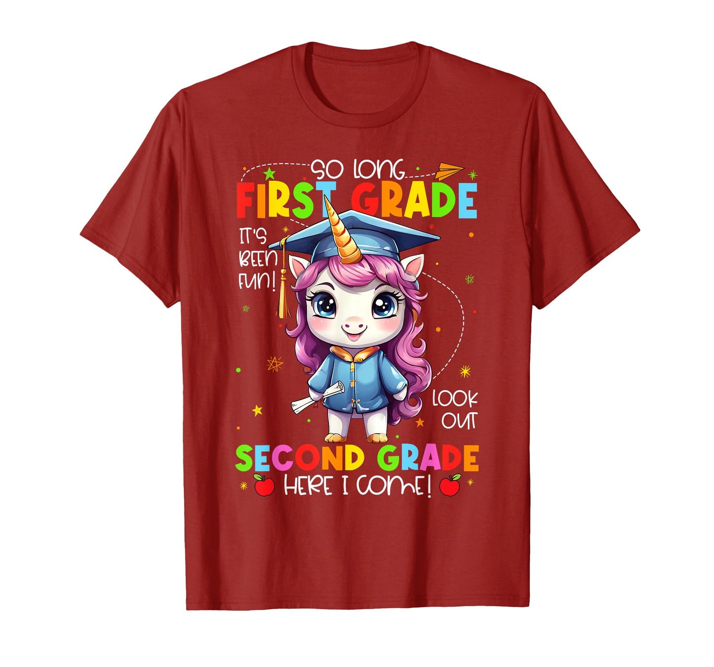 Unicorn So Long 1st Grade Graduation Last Day Of School T-Shirt