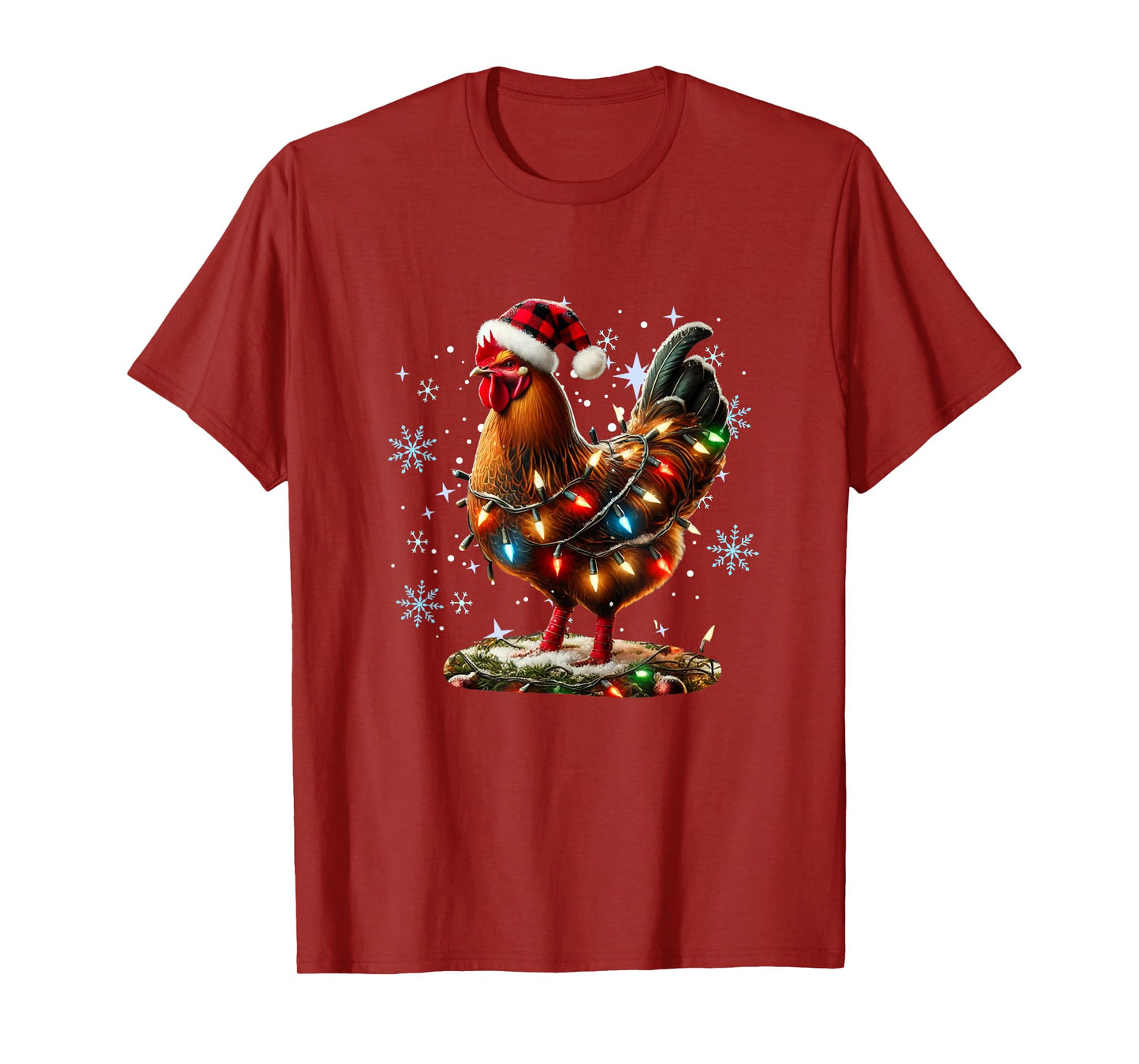 Chicken Christmas Chickens Santa Hat Xmas Chicken Lover T-Shirt