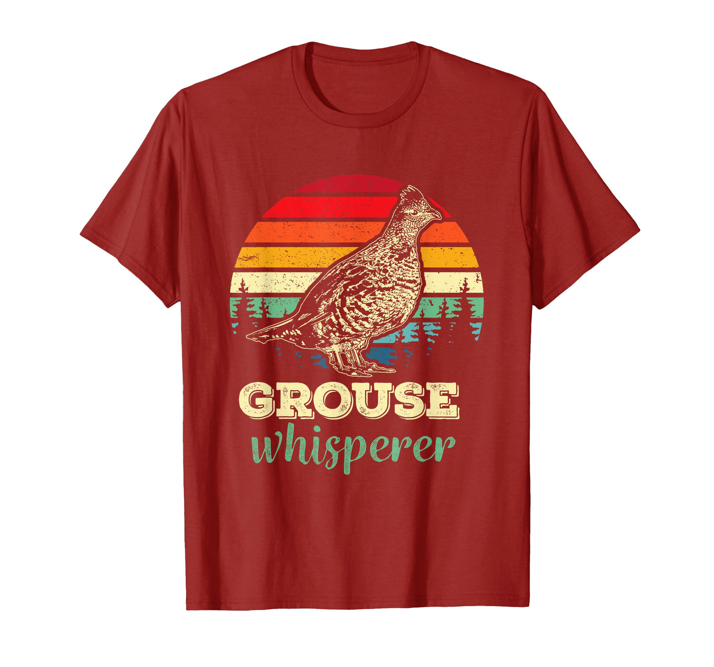 Mens Retro Ruffed Grouse Whisperer Bird Hunting Birding Gift T-Shirt
