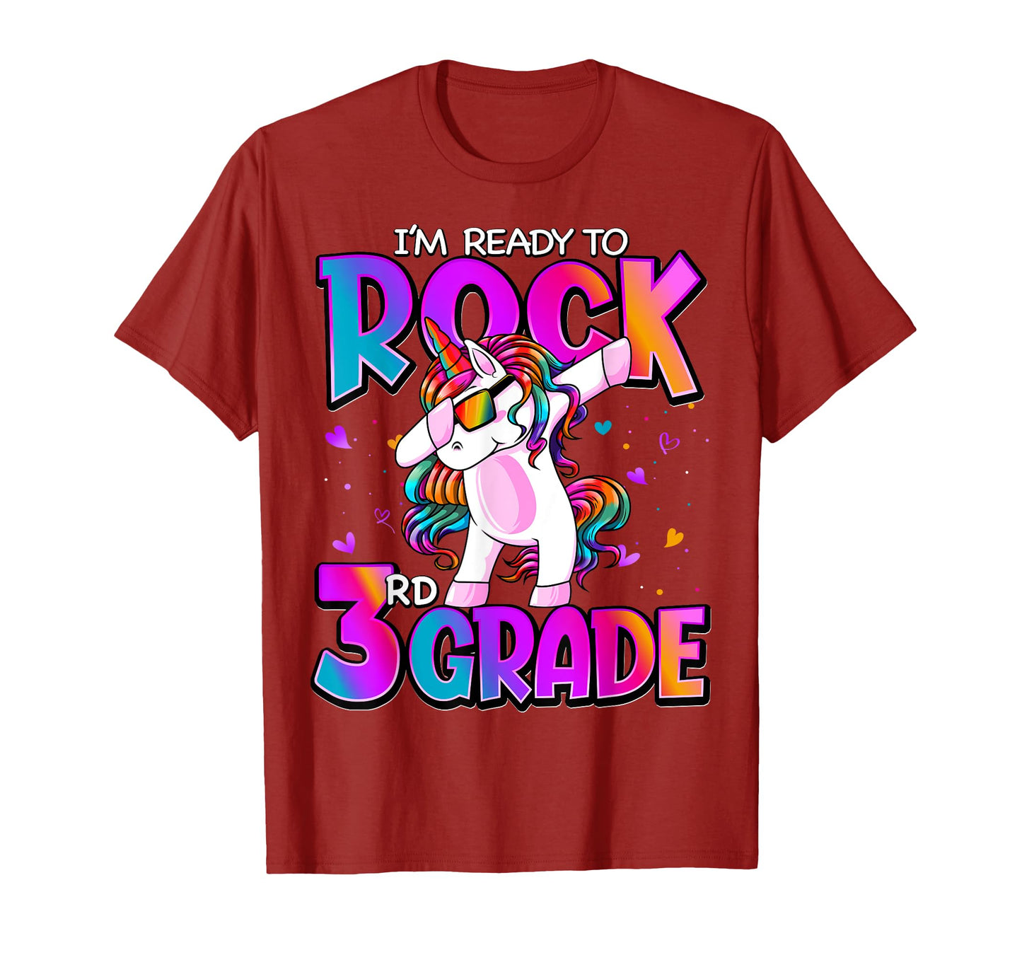 I'm Ready To Rock 3rd Grade Unicorn Back To School Girls T-Shirt