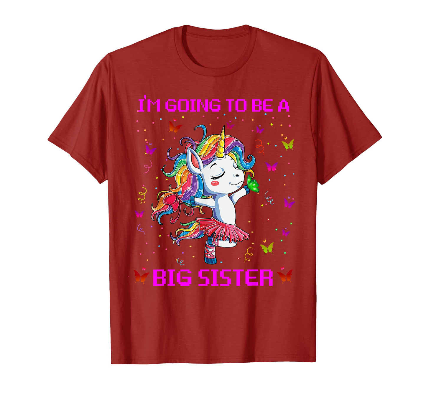 I'm Going To Be A Big Sister 2021 Unicorn T-Shirt