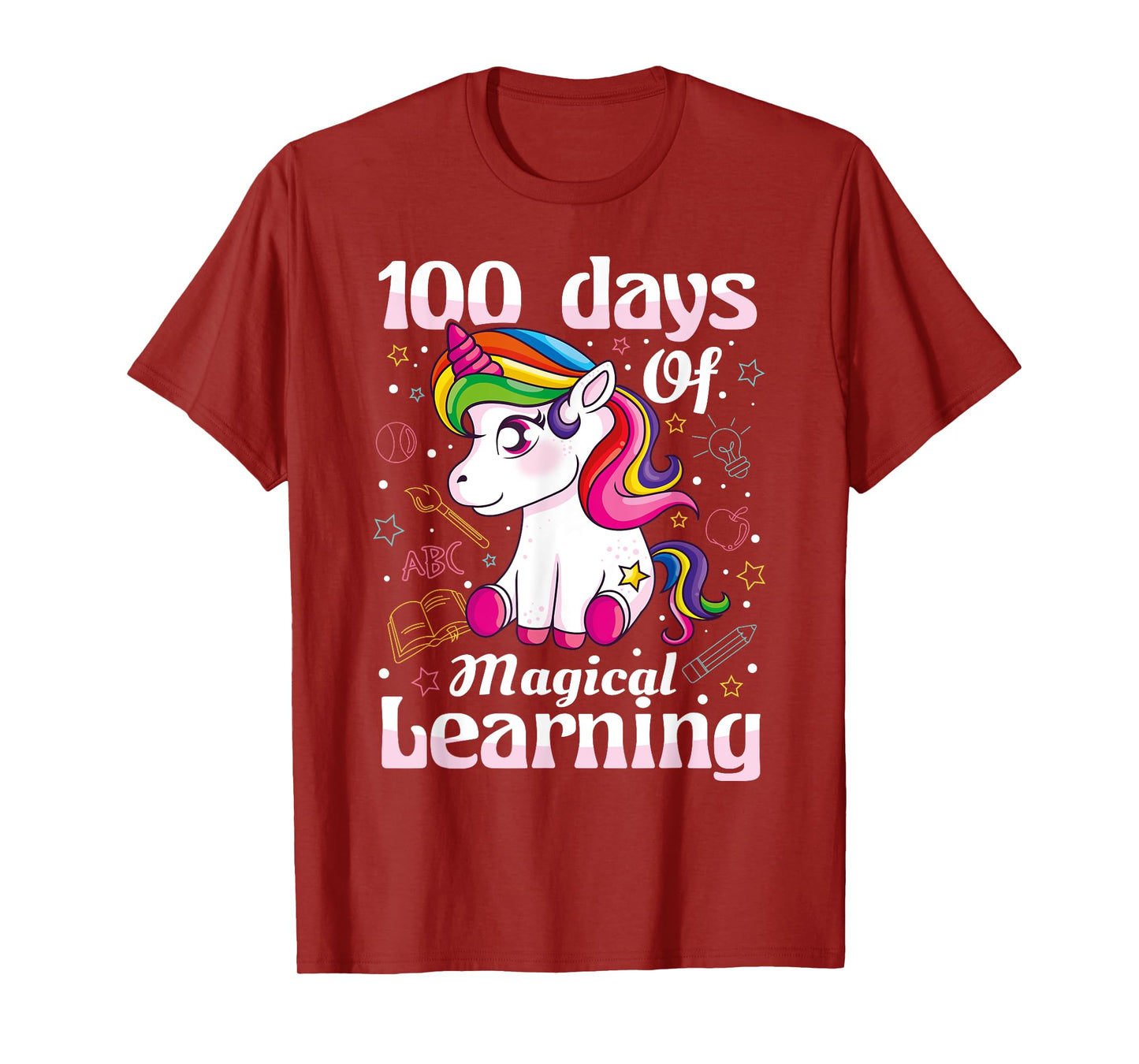 100th Day of School Unicorn Girls 100 Days of School T-Shirt