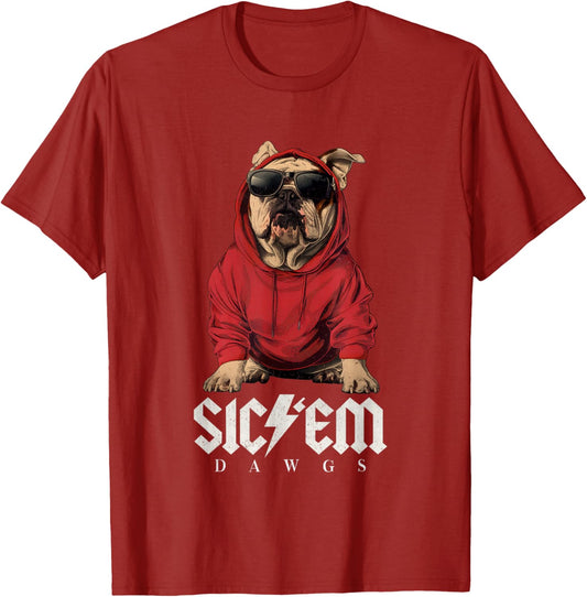 Dawgs Sic Em, Sic 'Em, Go Bulldog Classic Bulldog Name Style T-Shirt