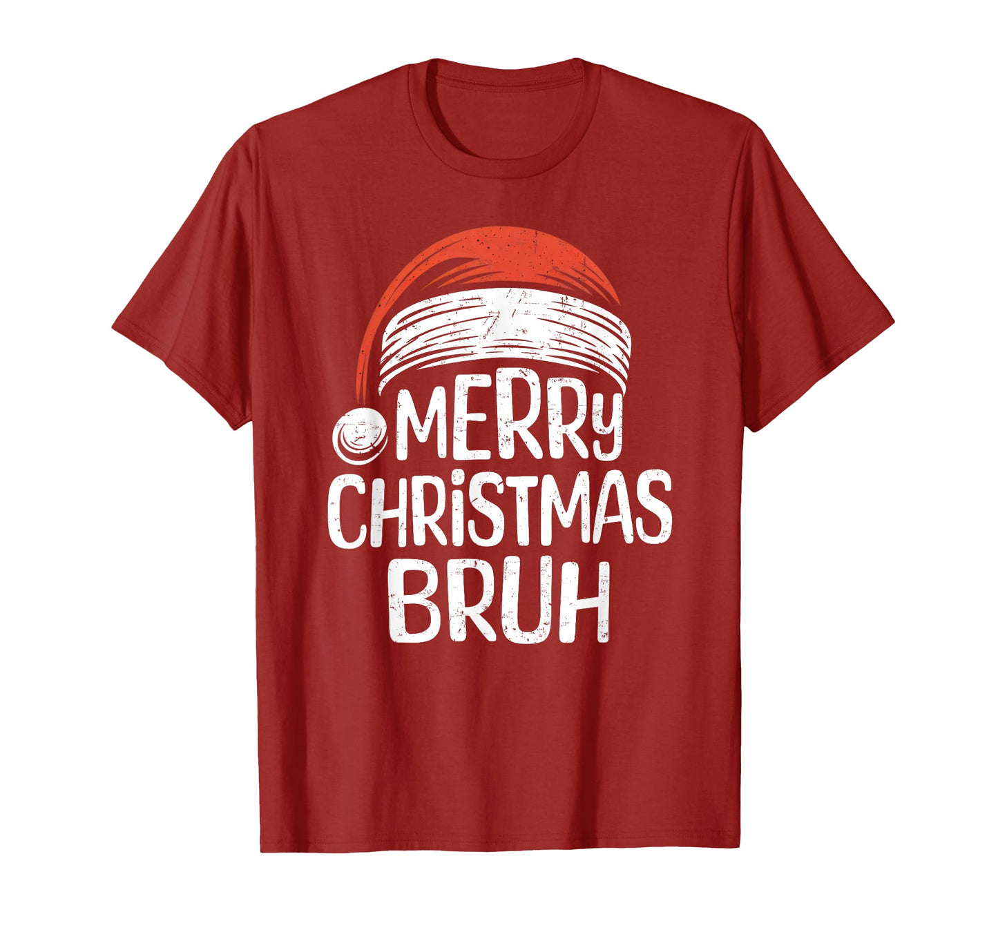 Merry Christmas Bruh Santa Meme Funny Saying for Boys Men T-Shirt