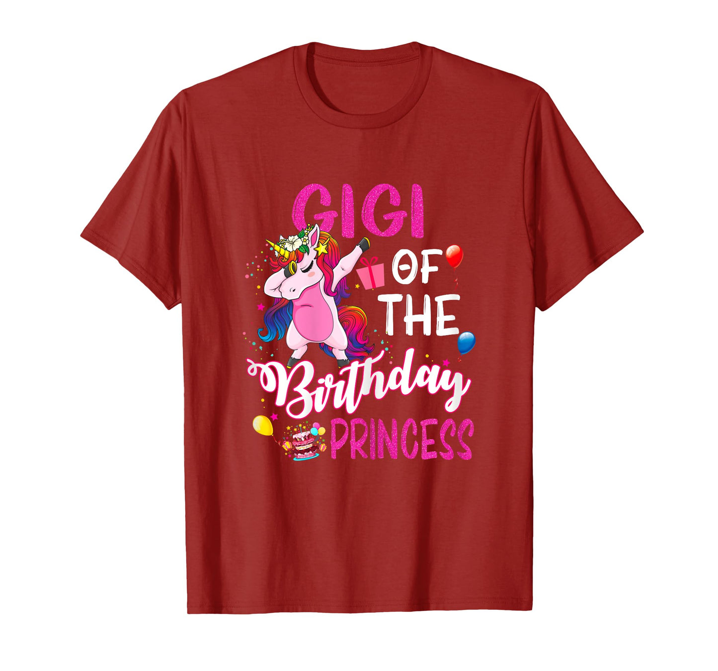 Gigi Of The Birthday Princess Unicorn Girl T-Shirt