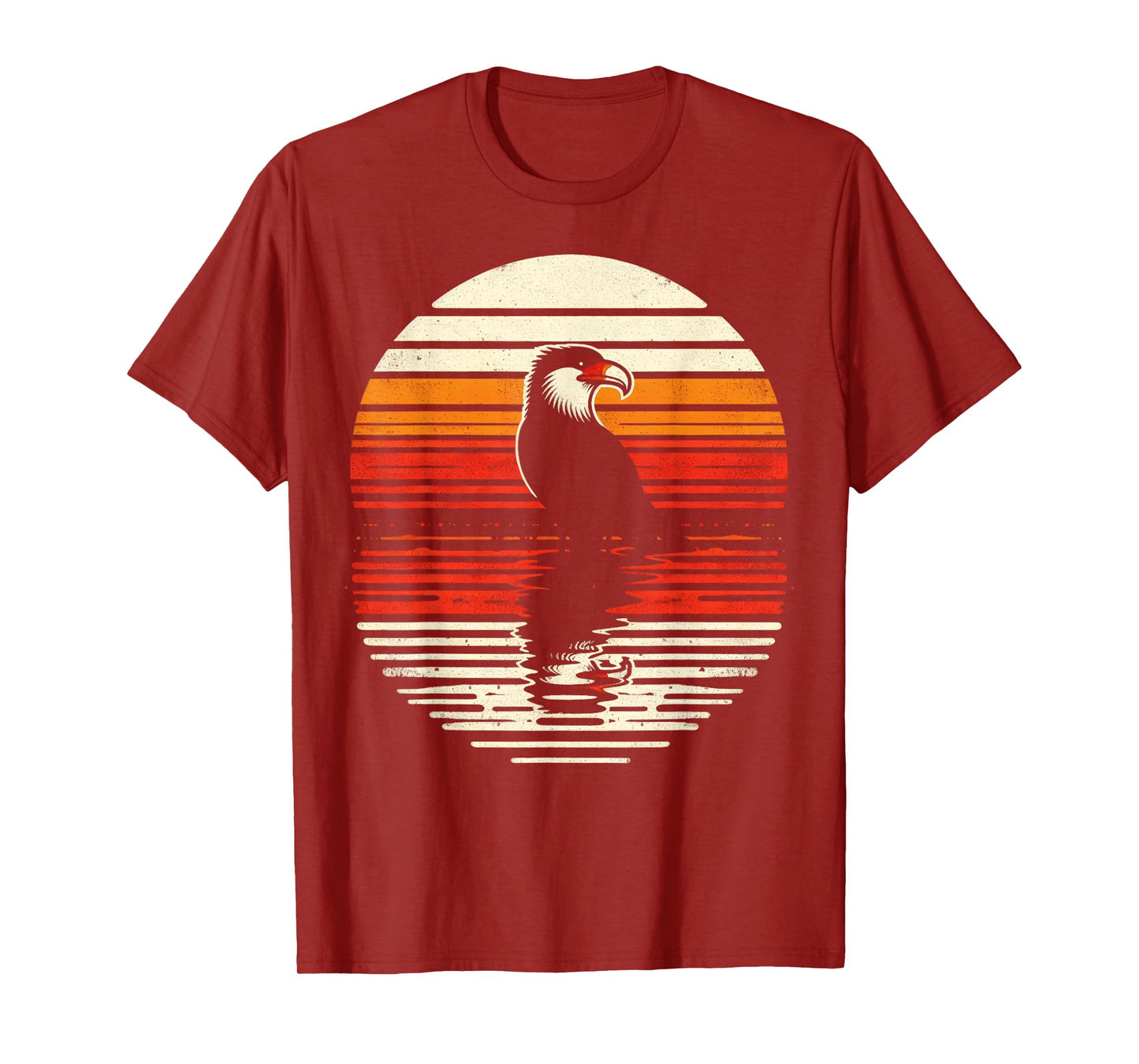 Caracara Bird Sunset Retro Style Safari Vintage 70s T-Shirt