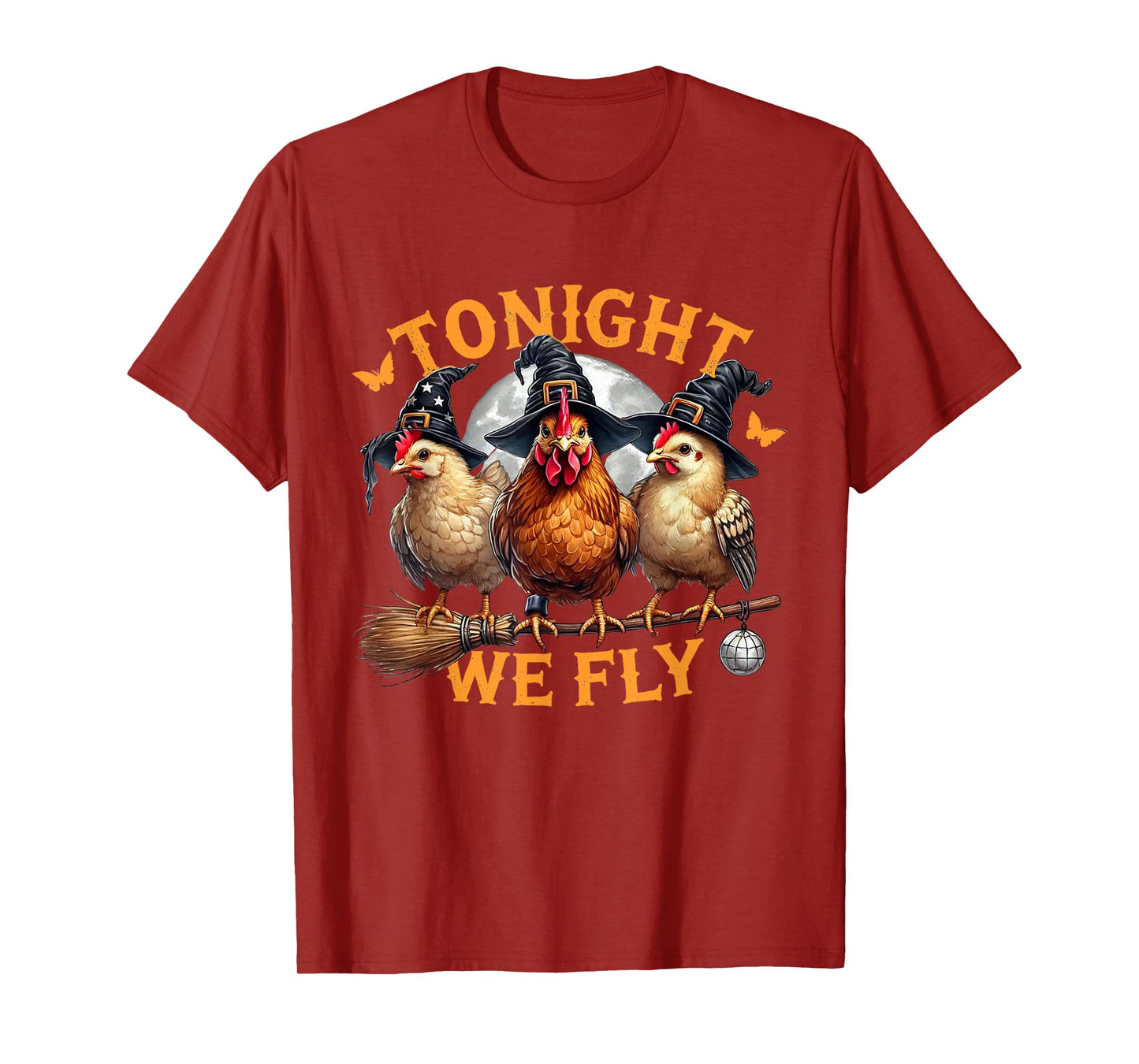Tonight We Fly Funny Chicken Halloween Costume Spooky Season T-Shirt