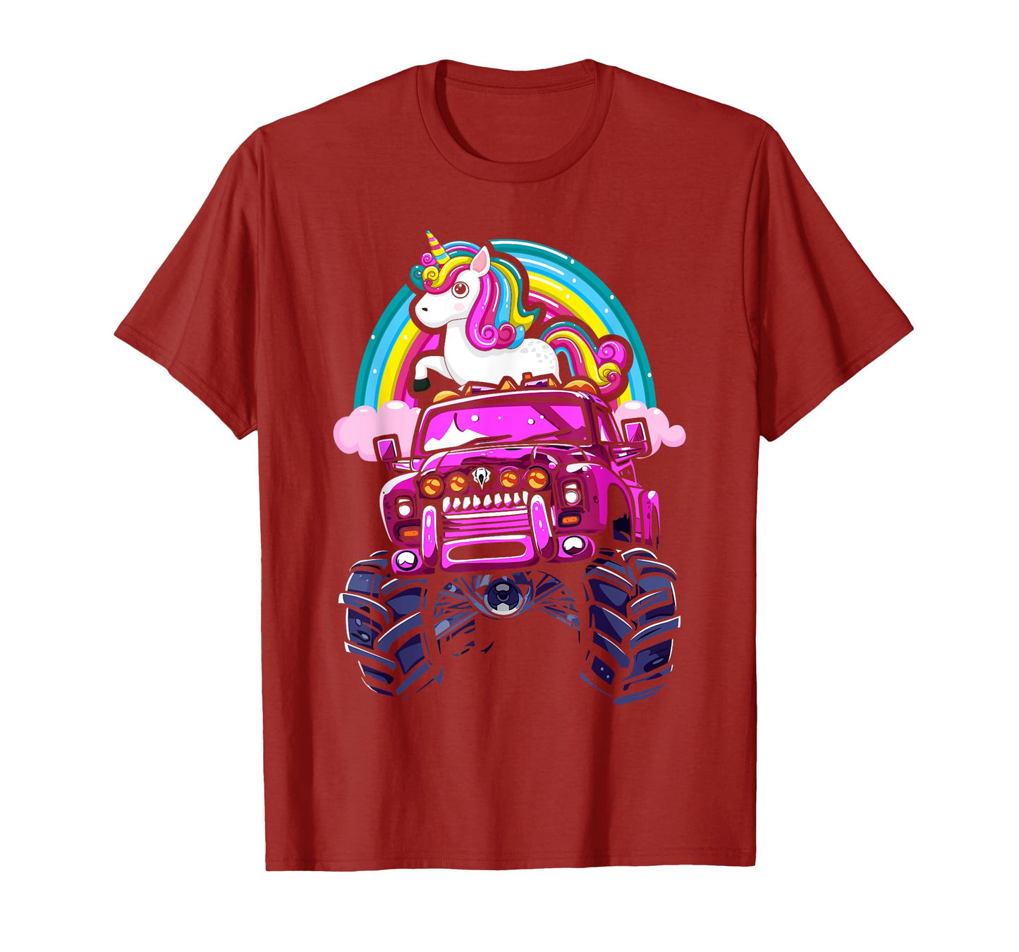Monster Truck Unicorn Birthday Party Monster Truck Girl T-Shirt