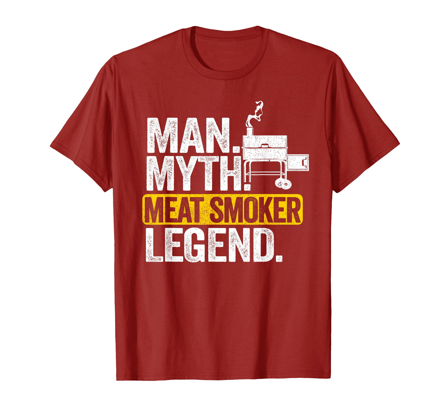 Man Myth Meat Smoker Legend Dad Grillfather BBQ Meat Smoking T-Shirt