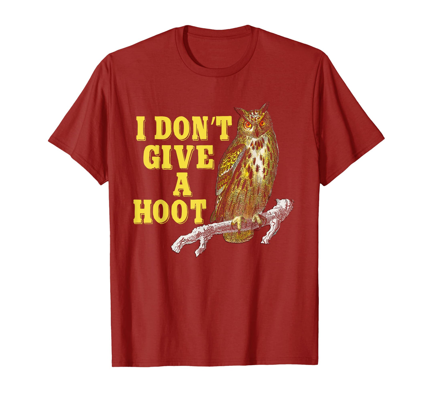 I Don't Give A Hoot Give A Hoot T Shirt Owl Lover Funny Owls T-Shirt