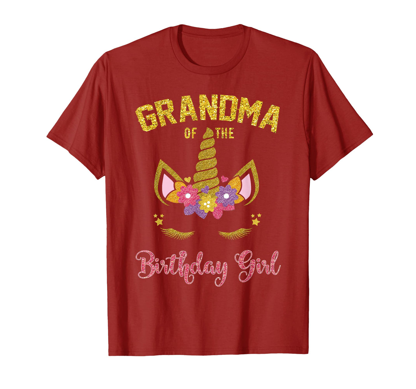 Grandma Of The Birthday Girl Unicorn Outfit Matching T-Shirt