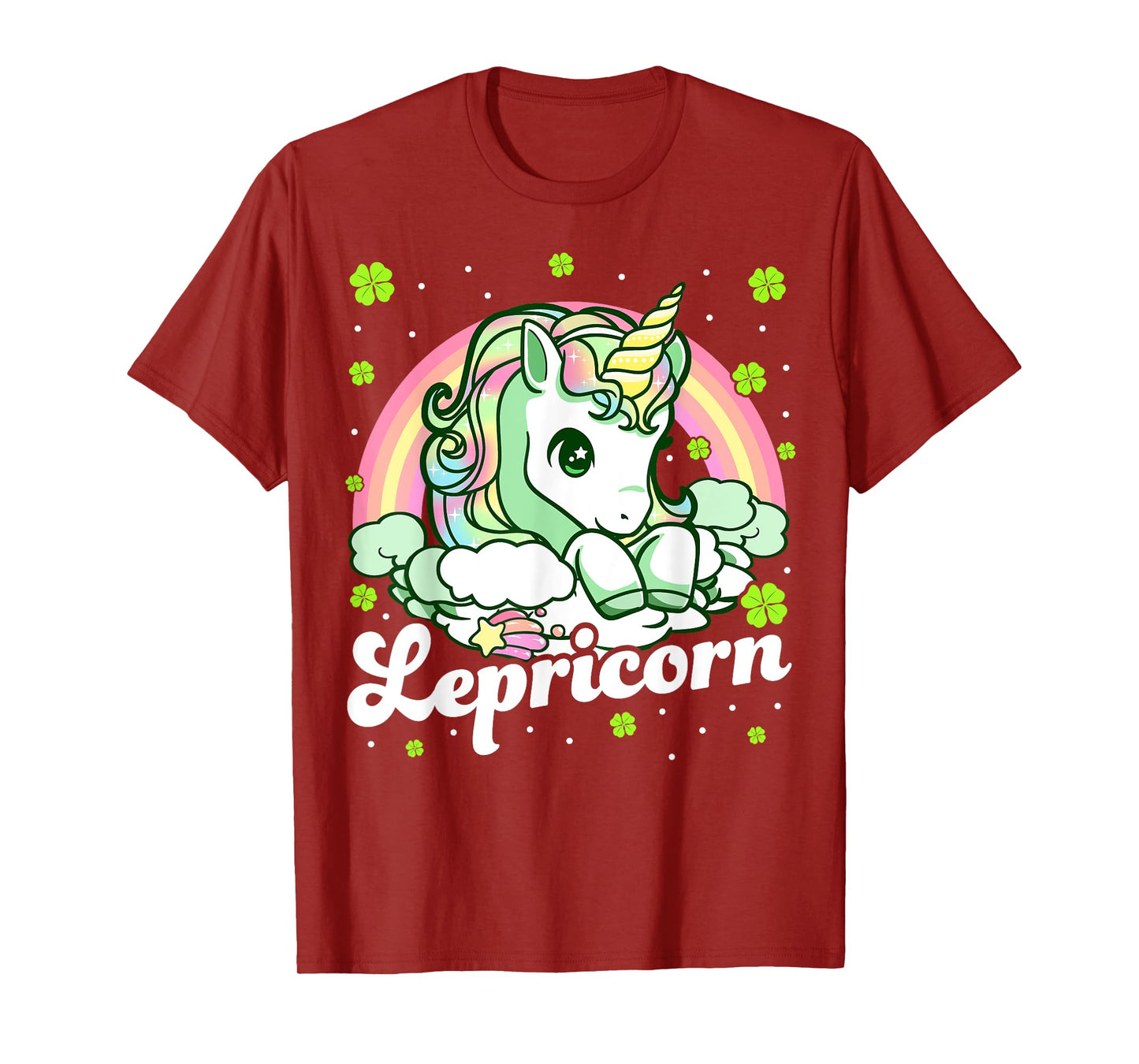 Lepricorn Rainbow St Patricks Day Unicorn Girls Kids Teacher T-Shirt