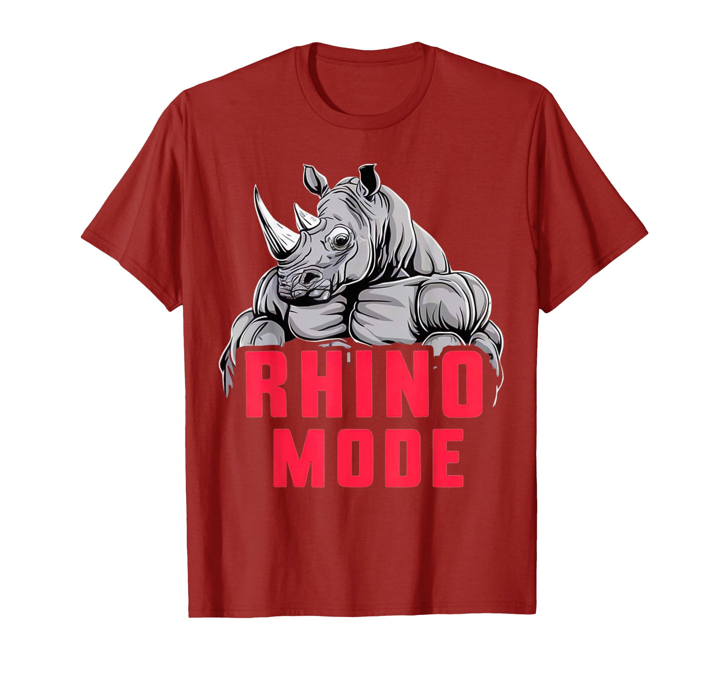 Funny Bodybuilding Rhino Mode Workout Fitness Gym Motivation T-Shirt