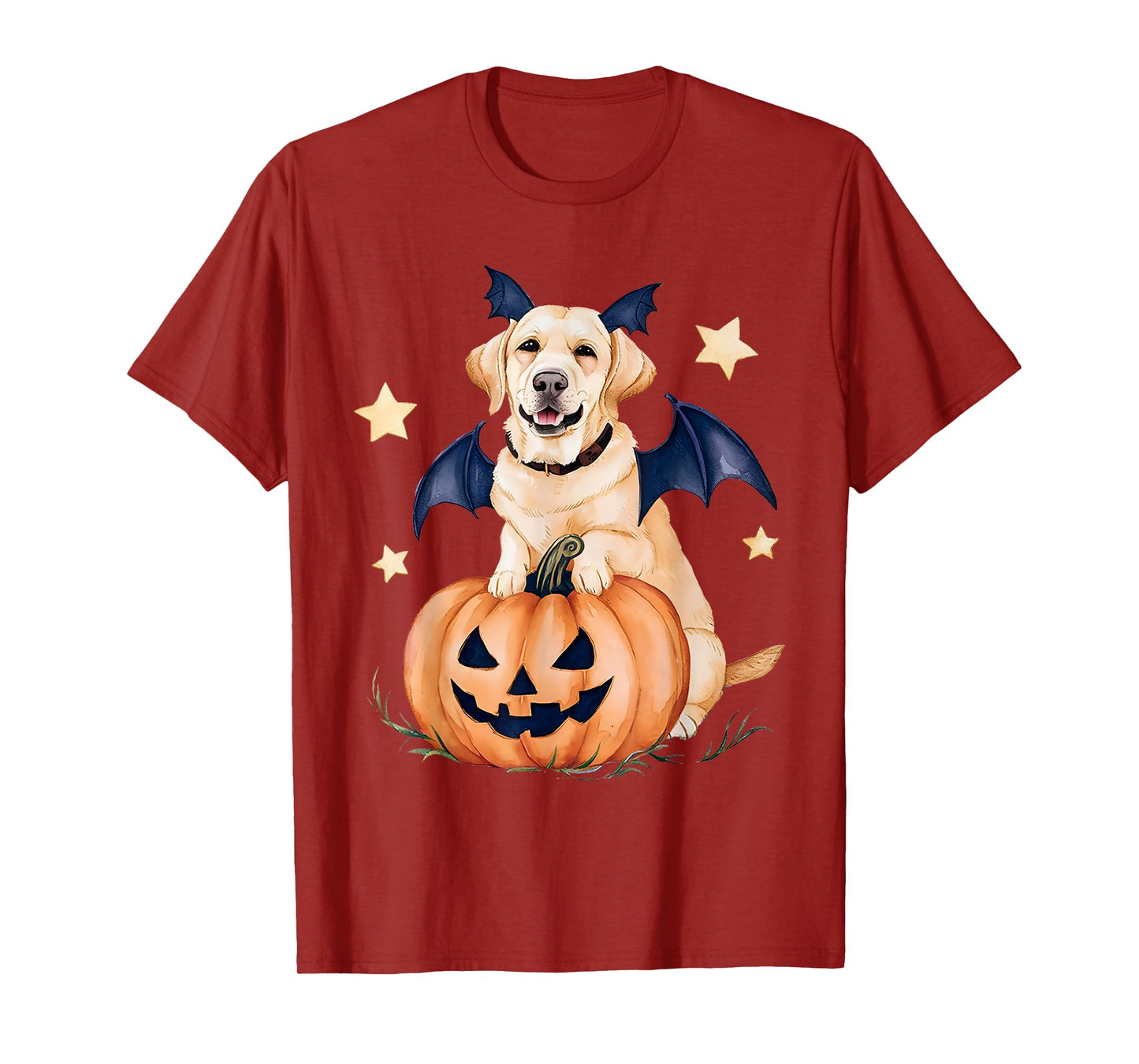 Labrador Pumpkin Witch Golden Labrador Halloween Ghost Dog T-Shirt
