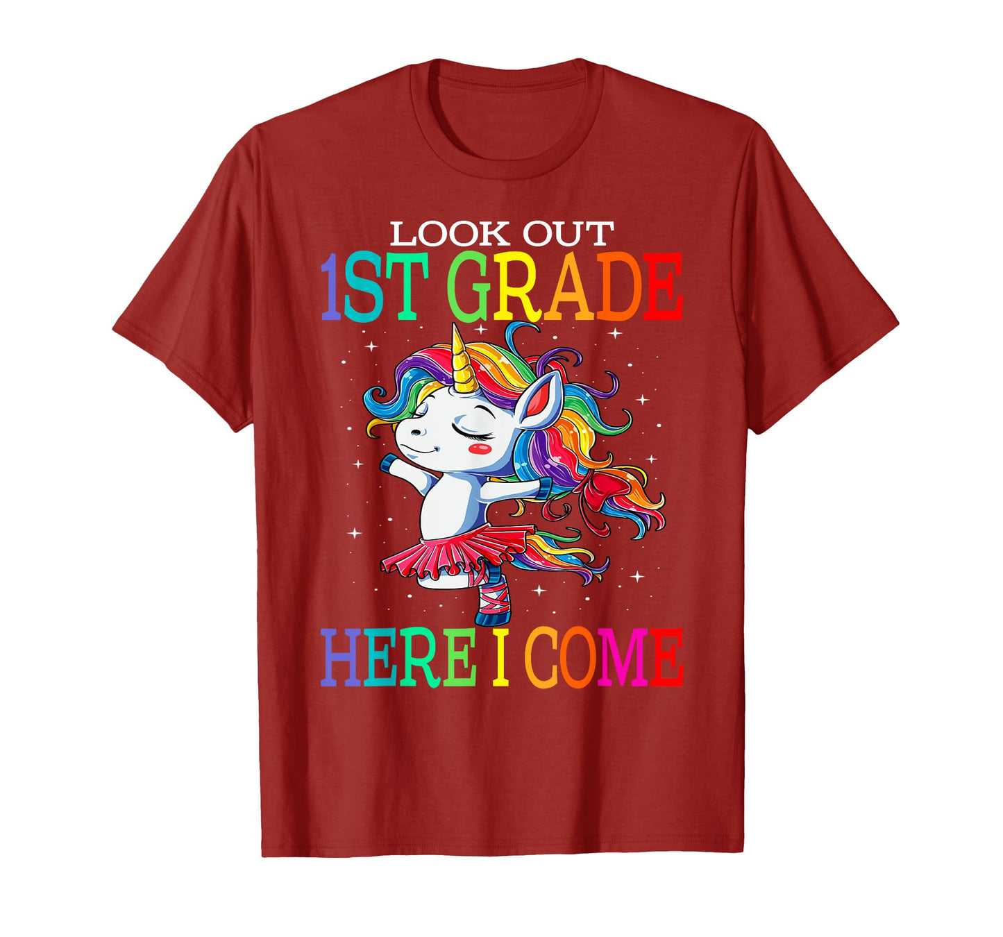 Kids Look Out 1st Grade Here I Come Unicorn T-Shirt