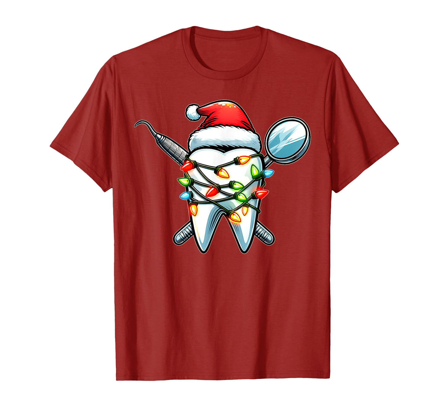 Dentist Dental Assistant Hygiene Christmas Hat Xmas T-Shirt