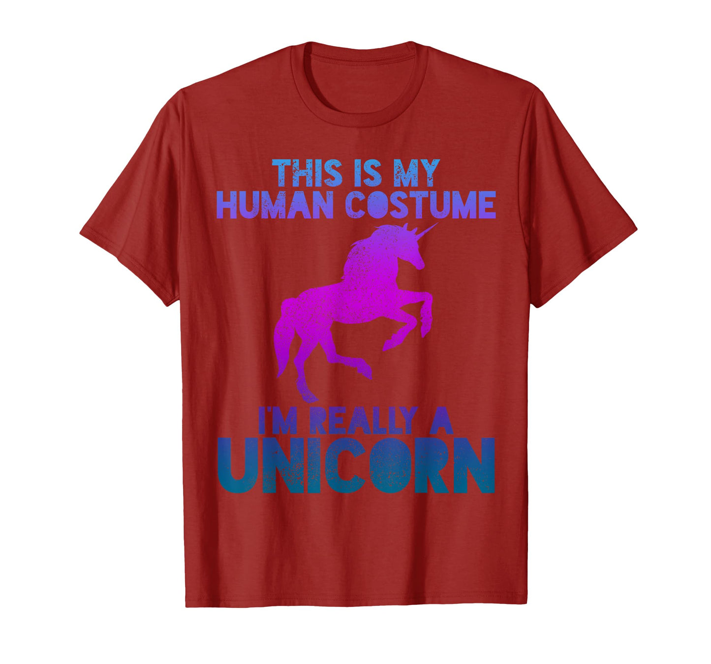 Unicorn Shirt - People Costume Saying Funny Halloween T-Shirt